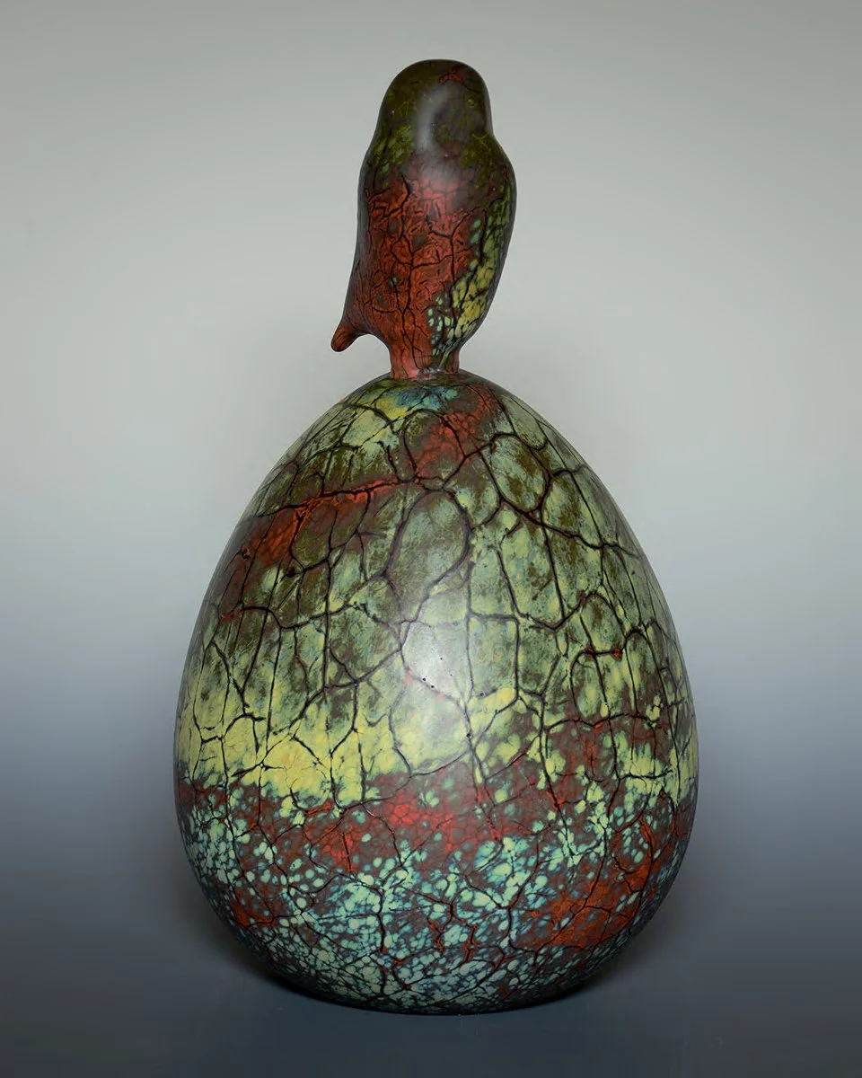 Red Crackled Brooding Owl