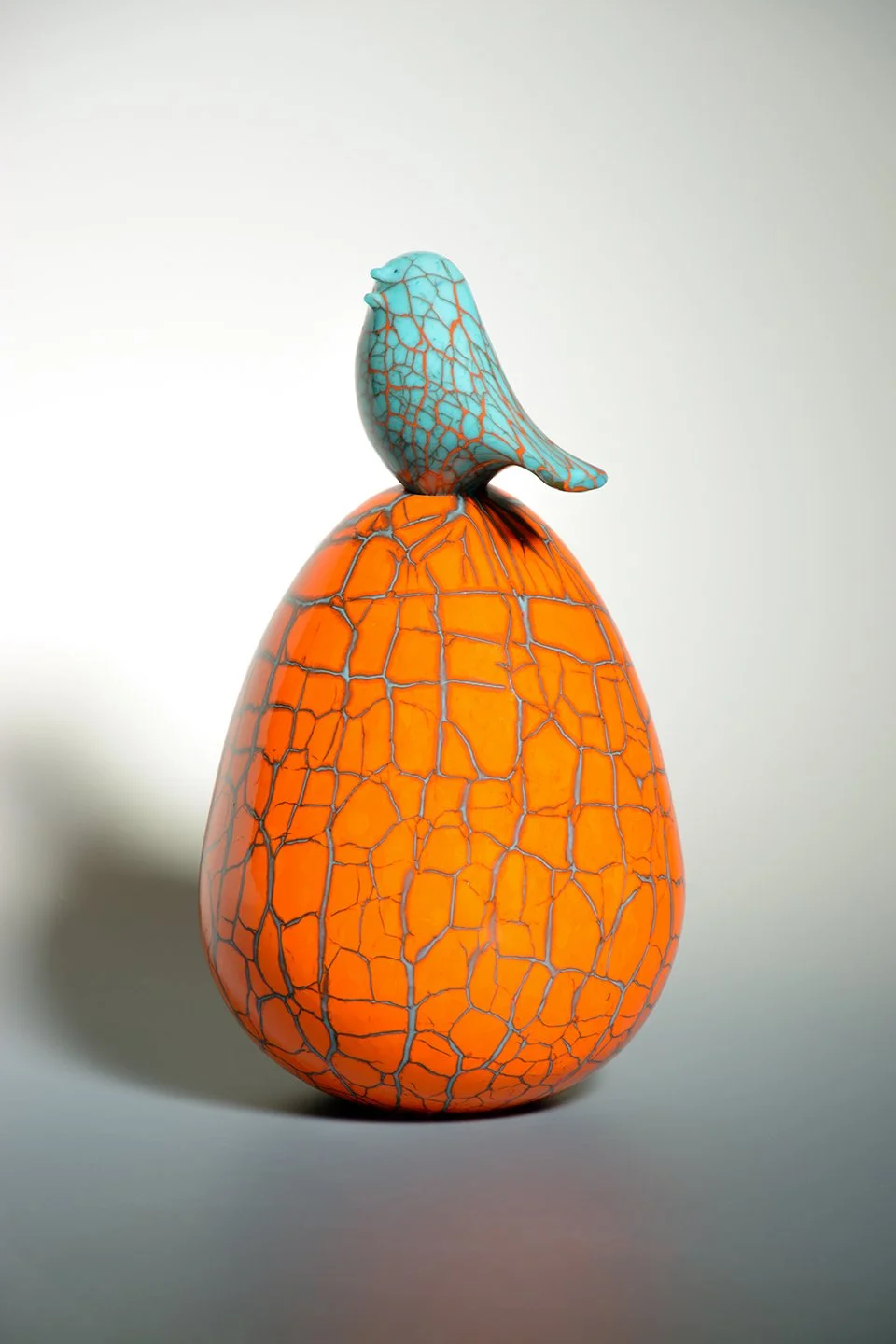 Orange Egg with Bluebird