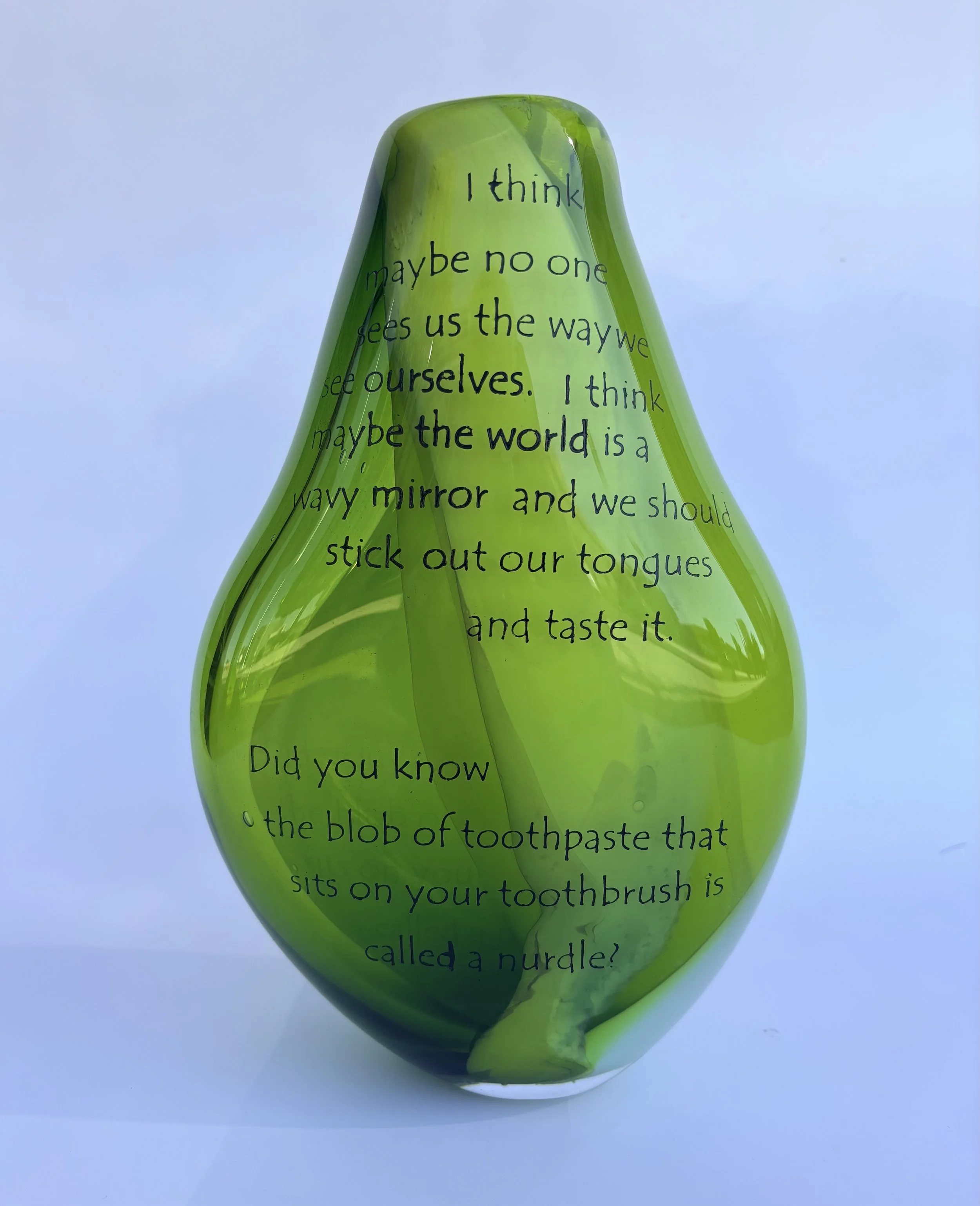 Green Poetry Vase