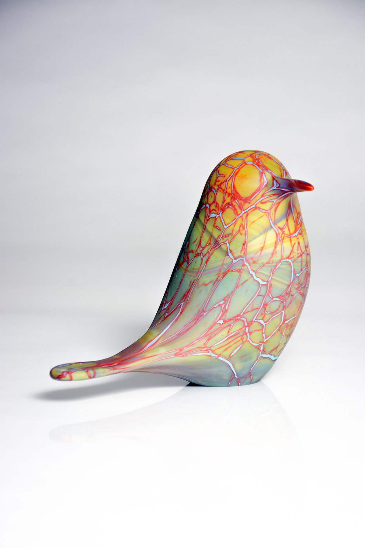 Large Opal Crackled Bird