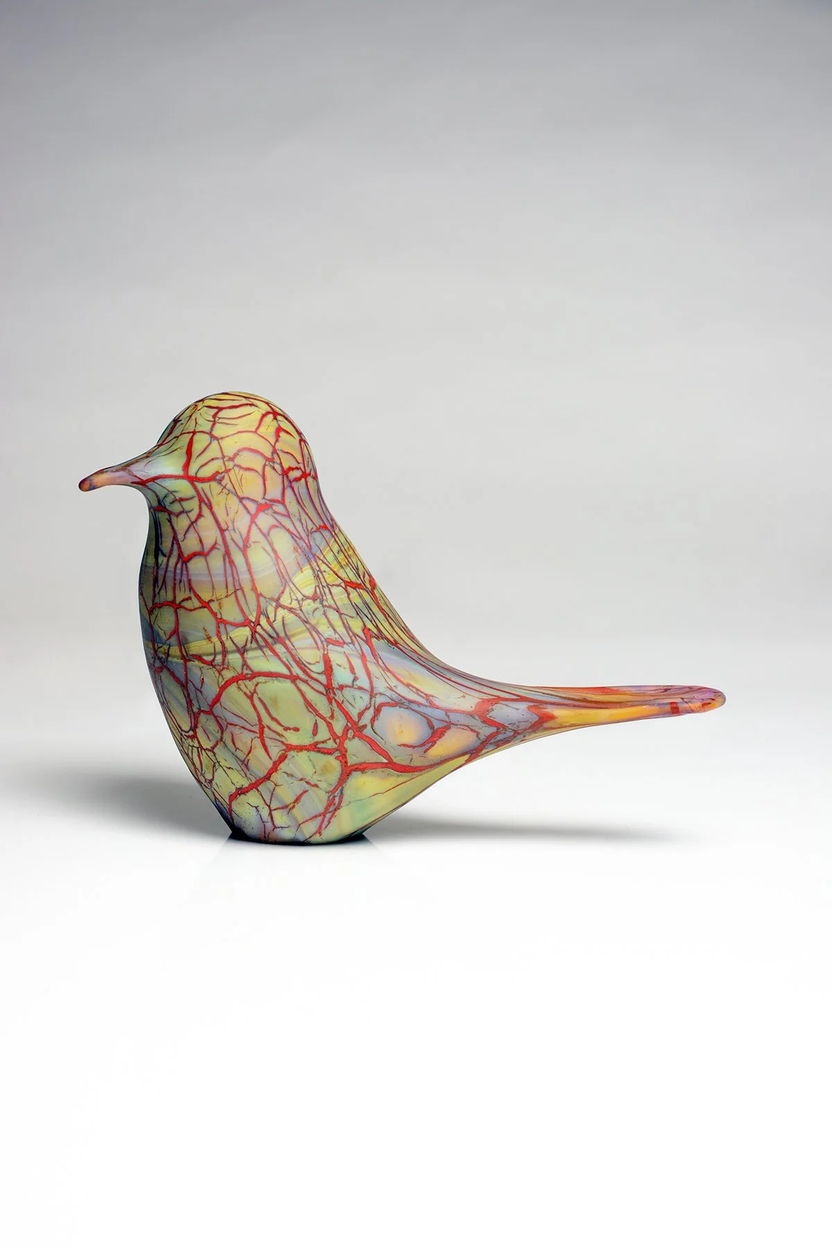 Large Opal Crackled Songbird