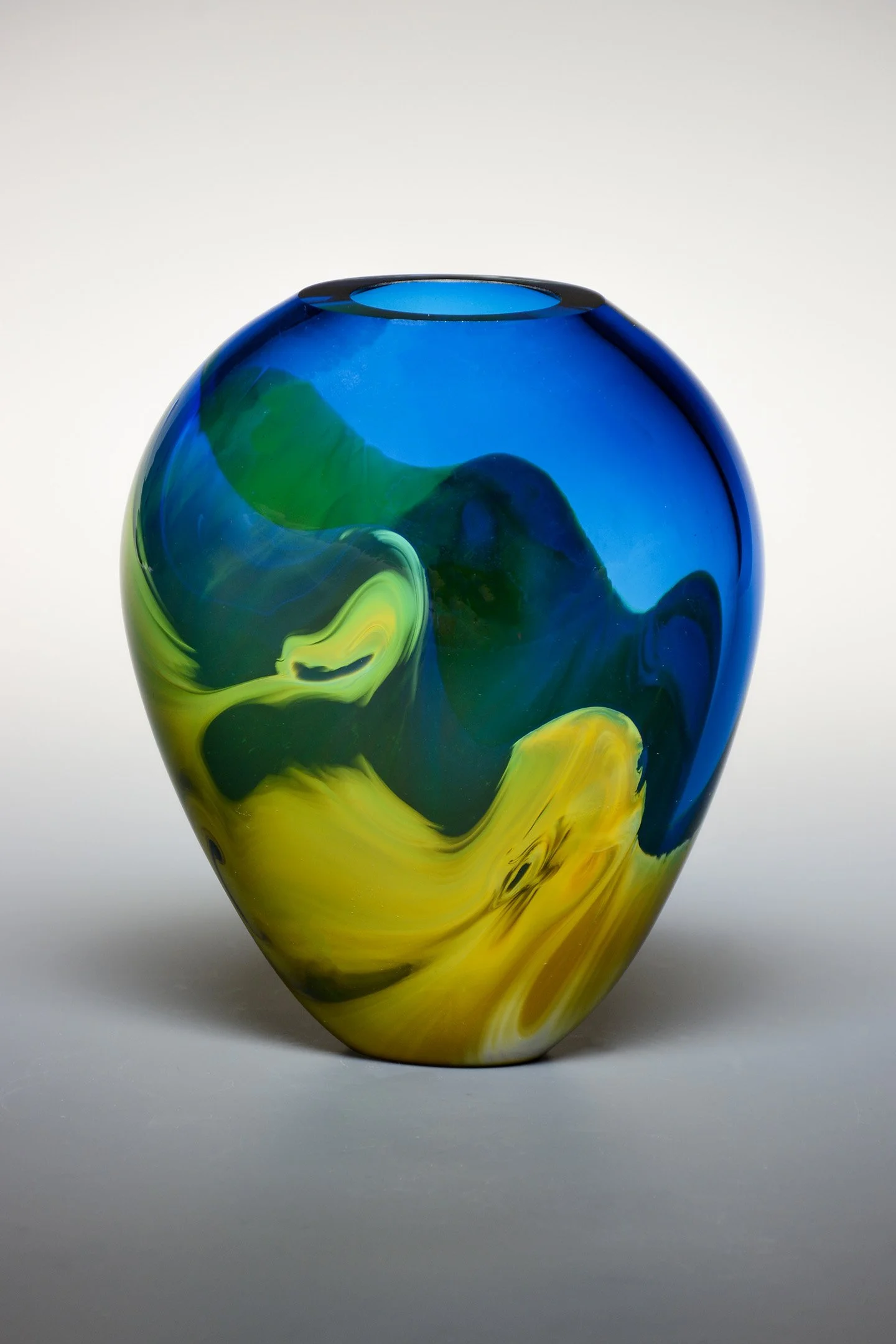 Tall Aqua Wave Piatto