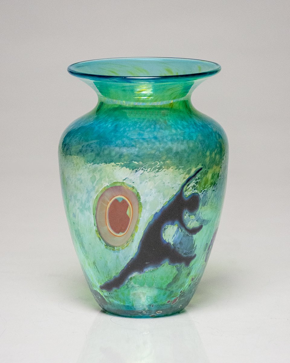 Silver Green Figure Vase