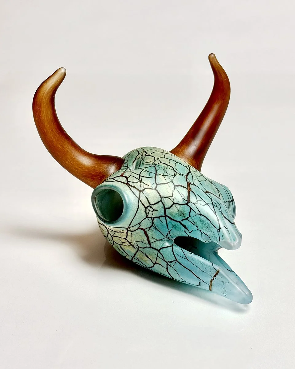 Turquoise Trail Cow Skull