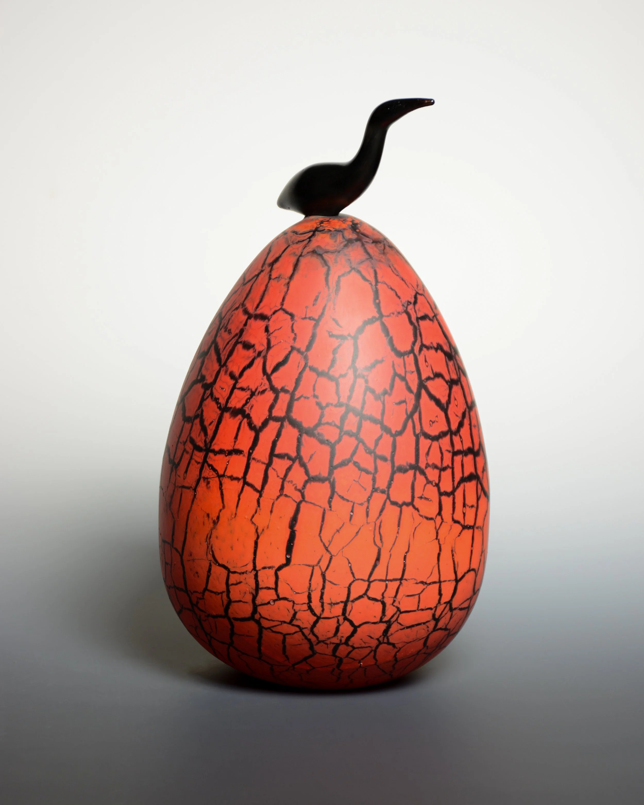 Large Red Egg With Black Ibis