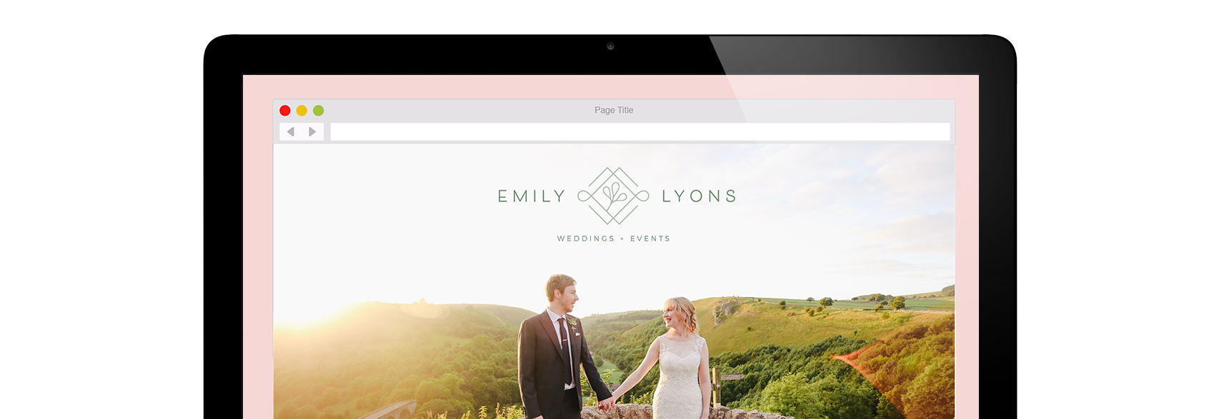 On this website design, it makes more sense to use a horizontal variant logo than the primary, more vertical logo.