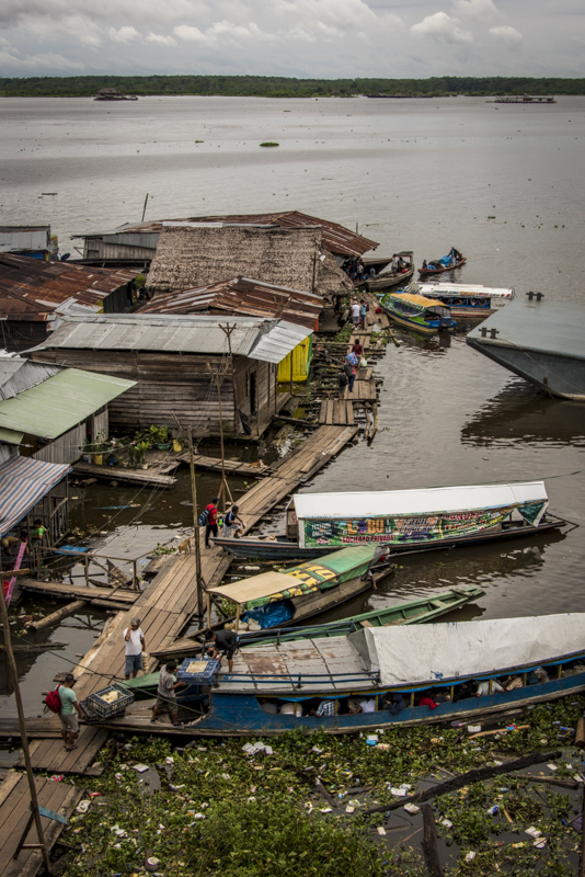 The main boat port in Iquitos.