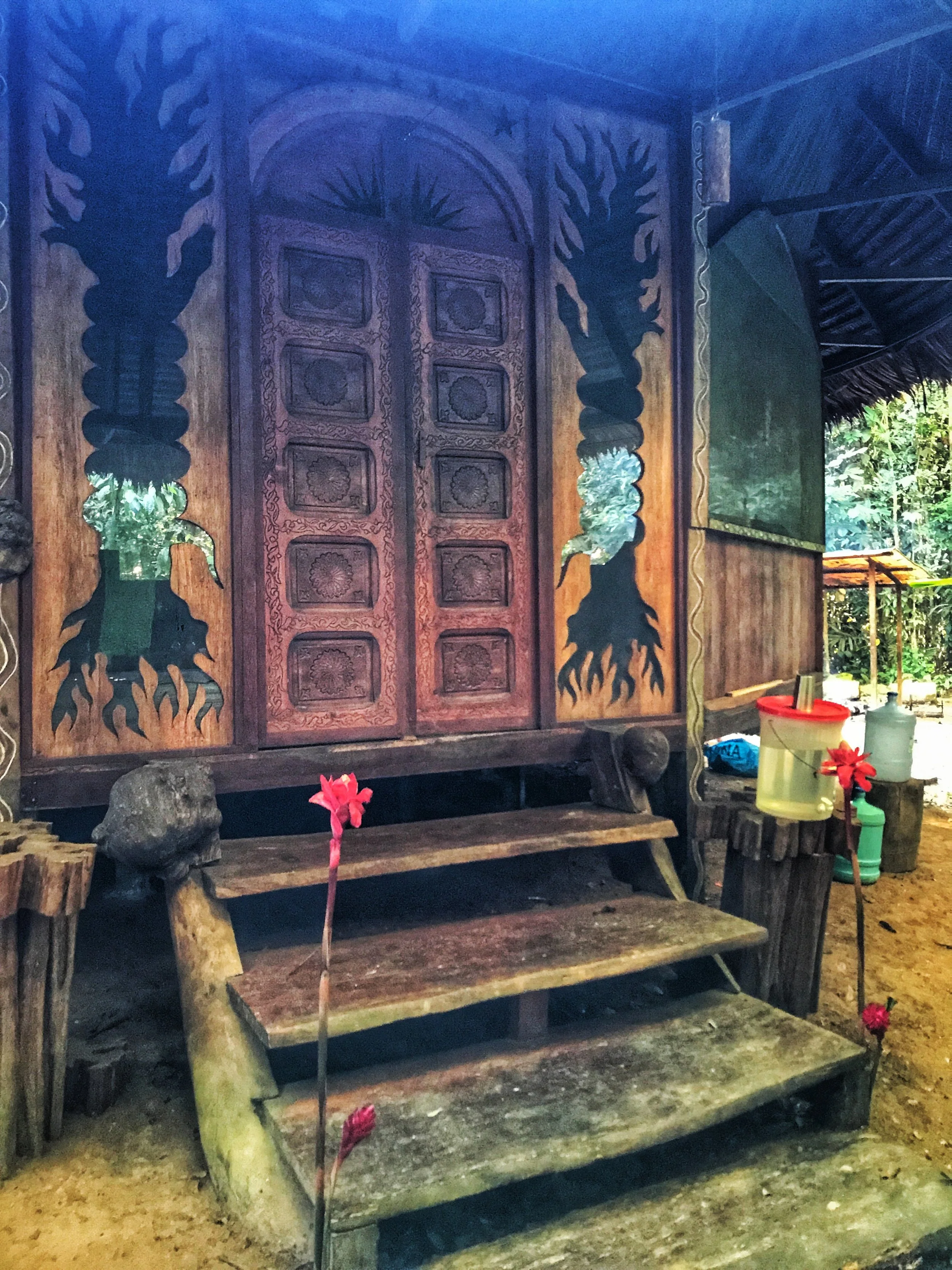 The front door of the maloca.