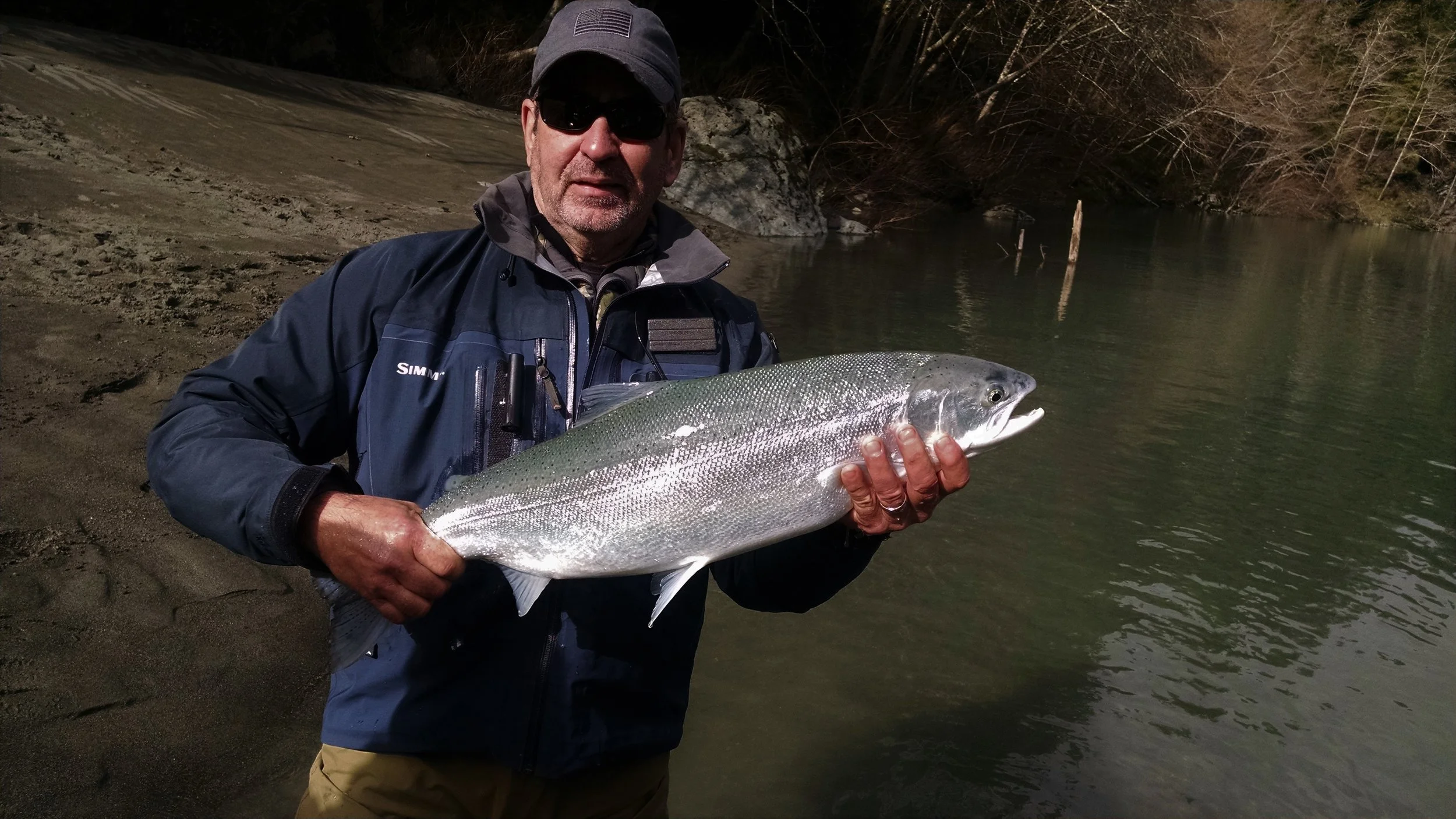 Dave with a bright, wild hen.