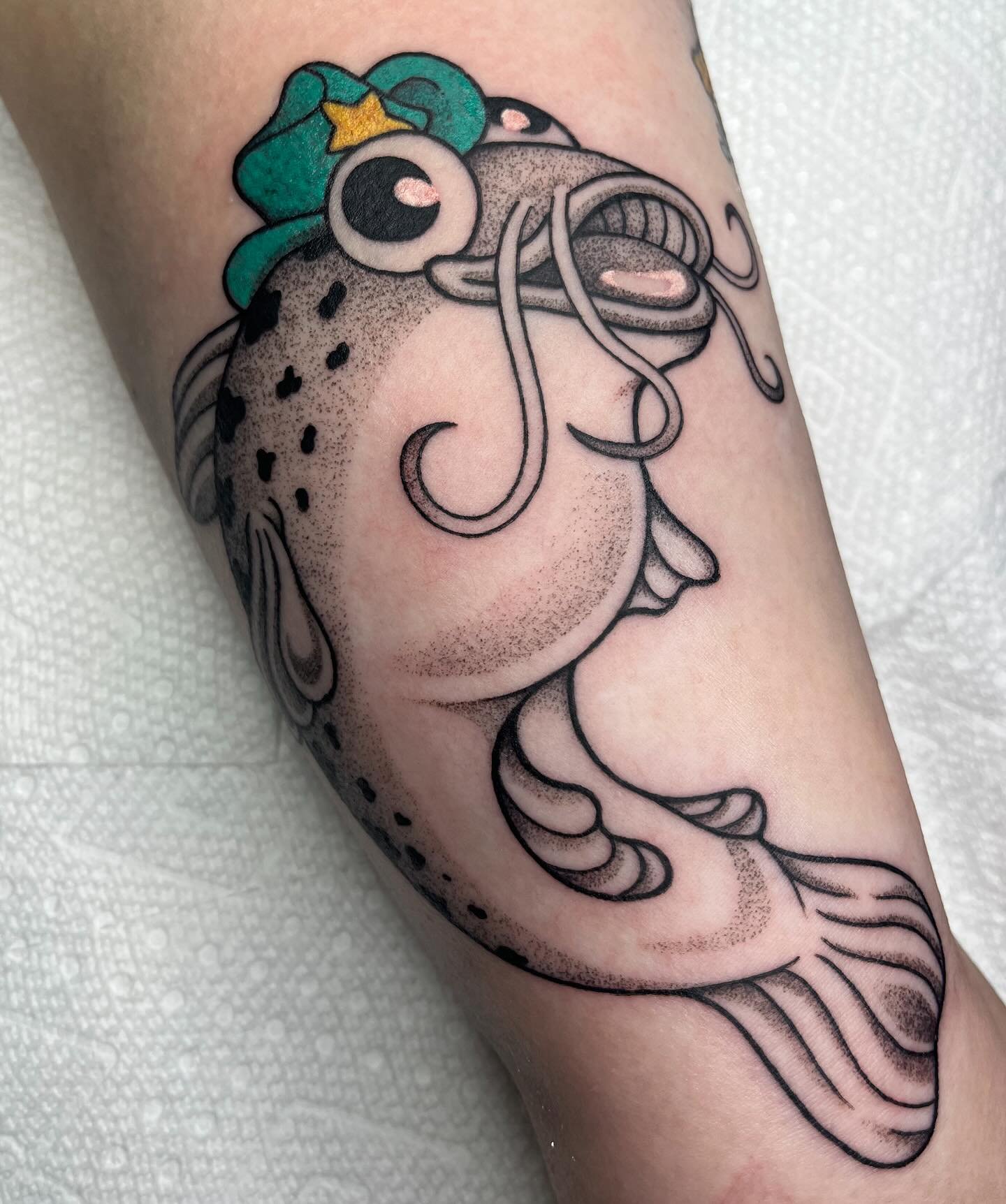 Prompt: comically large catfish with tiny cowboy hat loosely inspired by Phineas and Ferb!
🐱🐟🤠