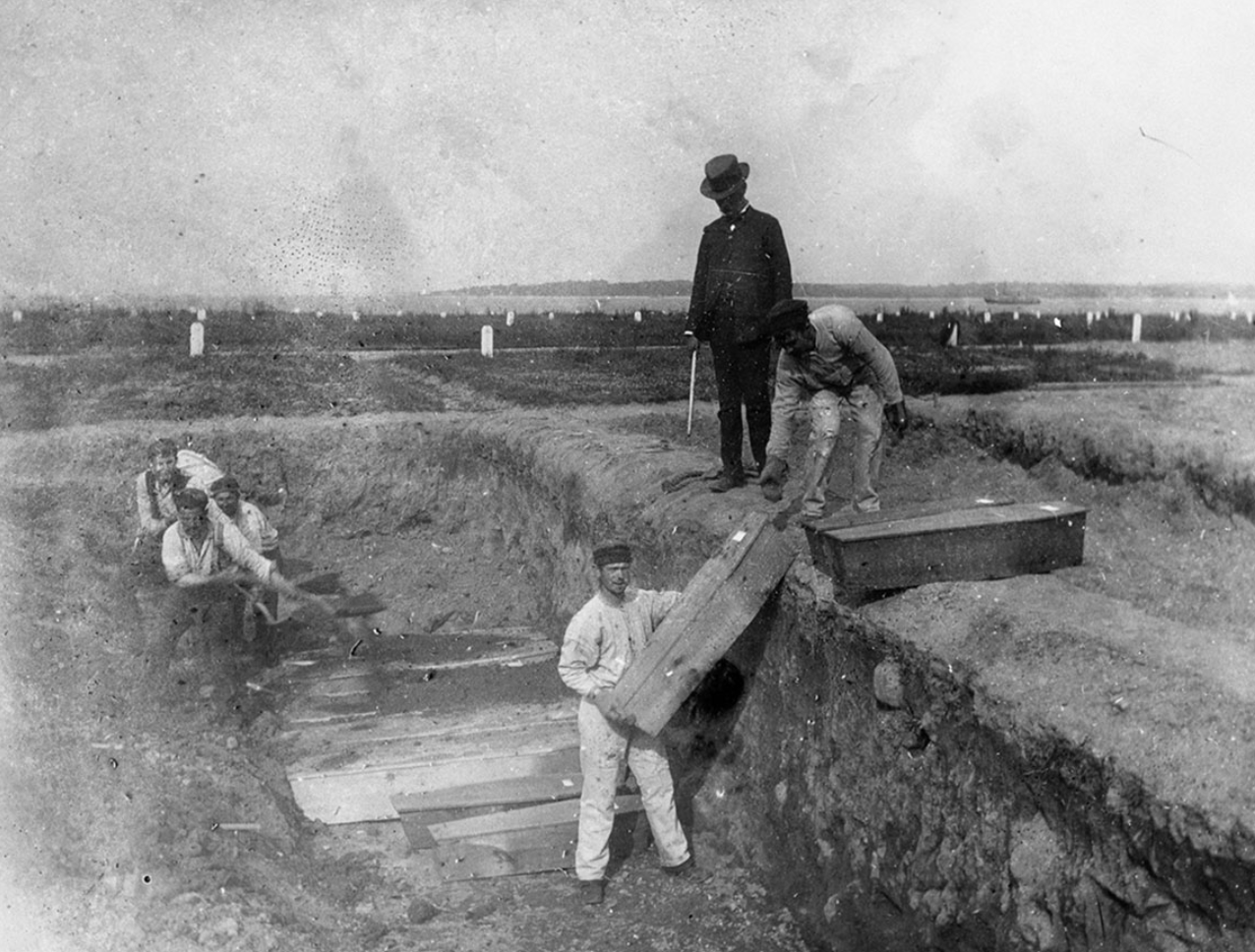 Hart Island burial, 1890.