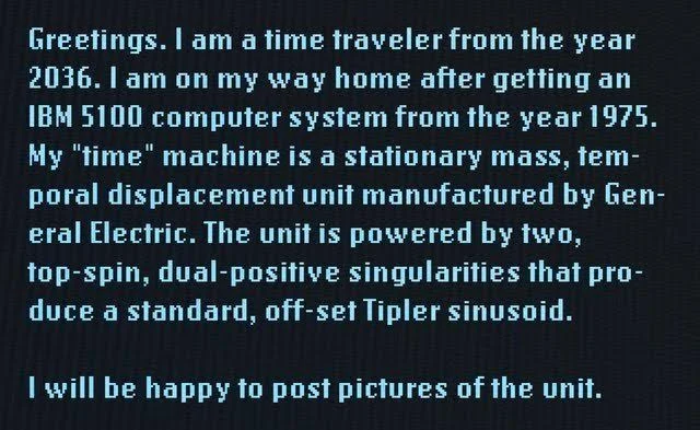 Titor's first message.