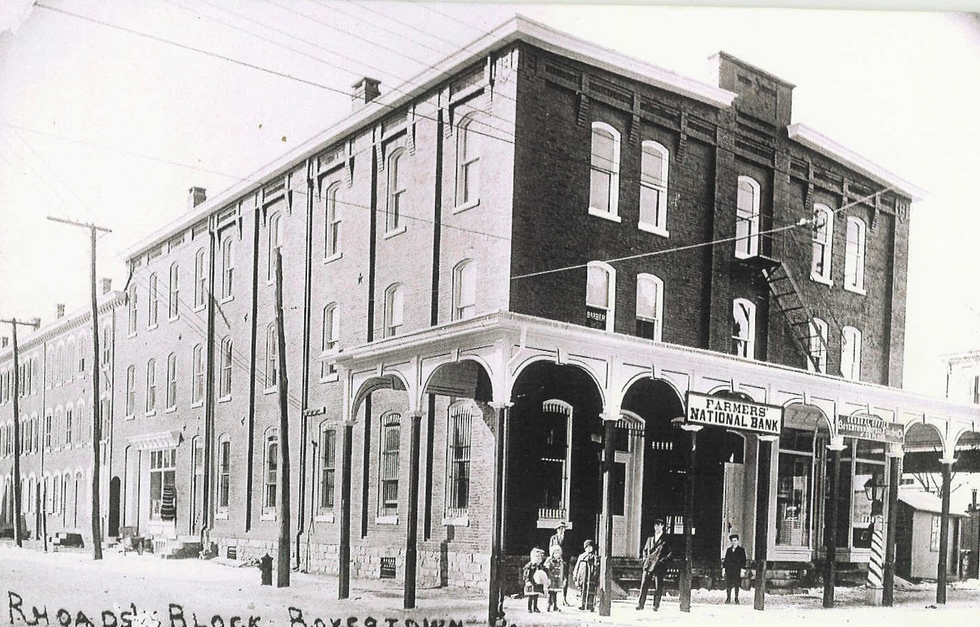 The Rhoads commercial building before the fire.