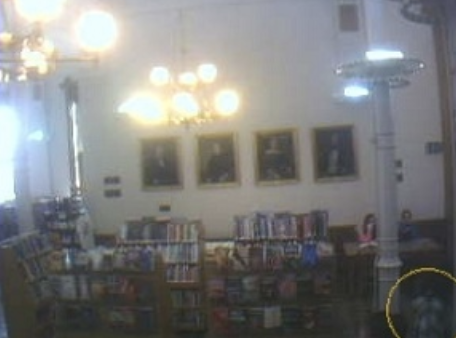 Again… is this a real library patron, or a ghost child caught on camera?