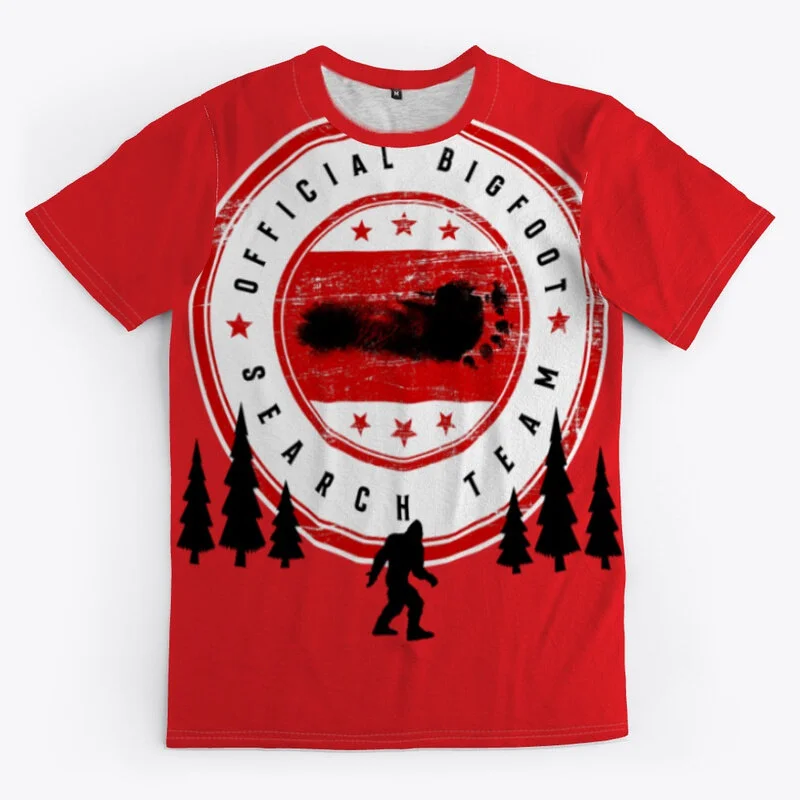 Official Bigfoot Search Team All Over Print Tee