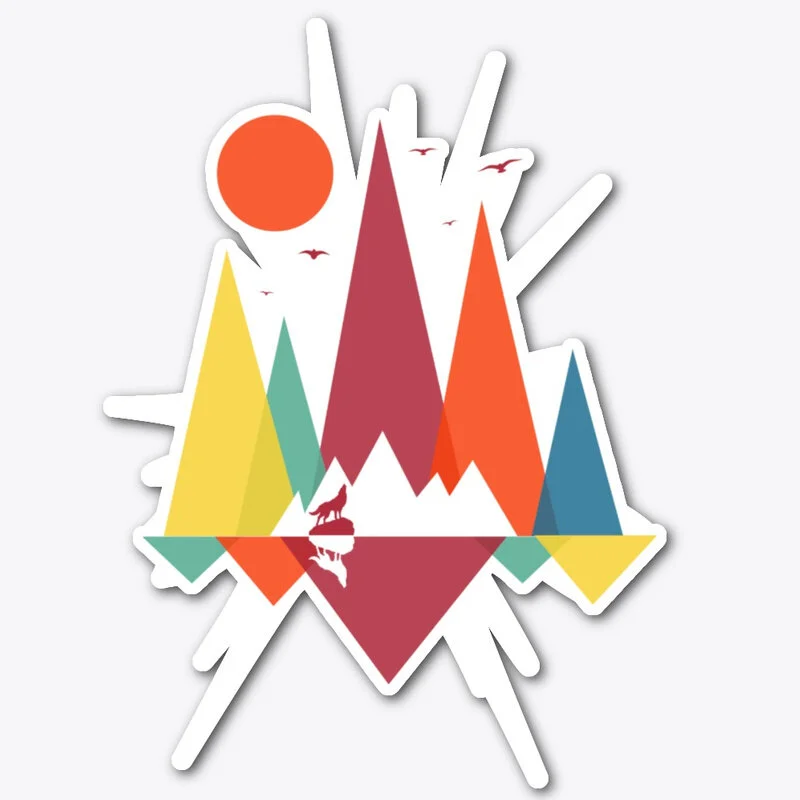 Mountain Howl Die Cut Sticker 