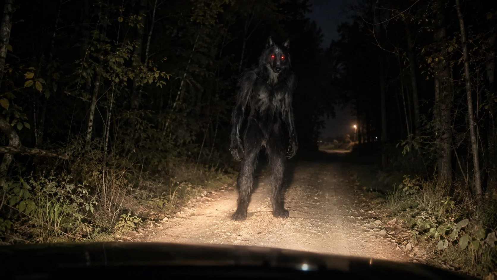 Written Confession: Witness Reports Upright Canine Encounter on Rural Tennessee Road
