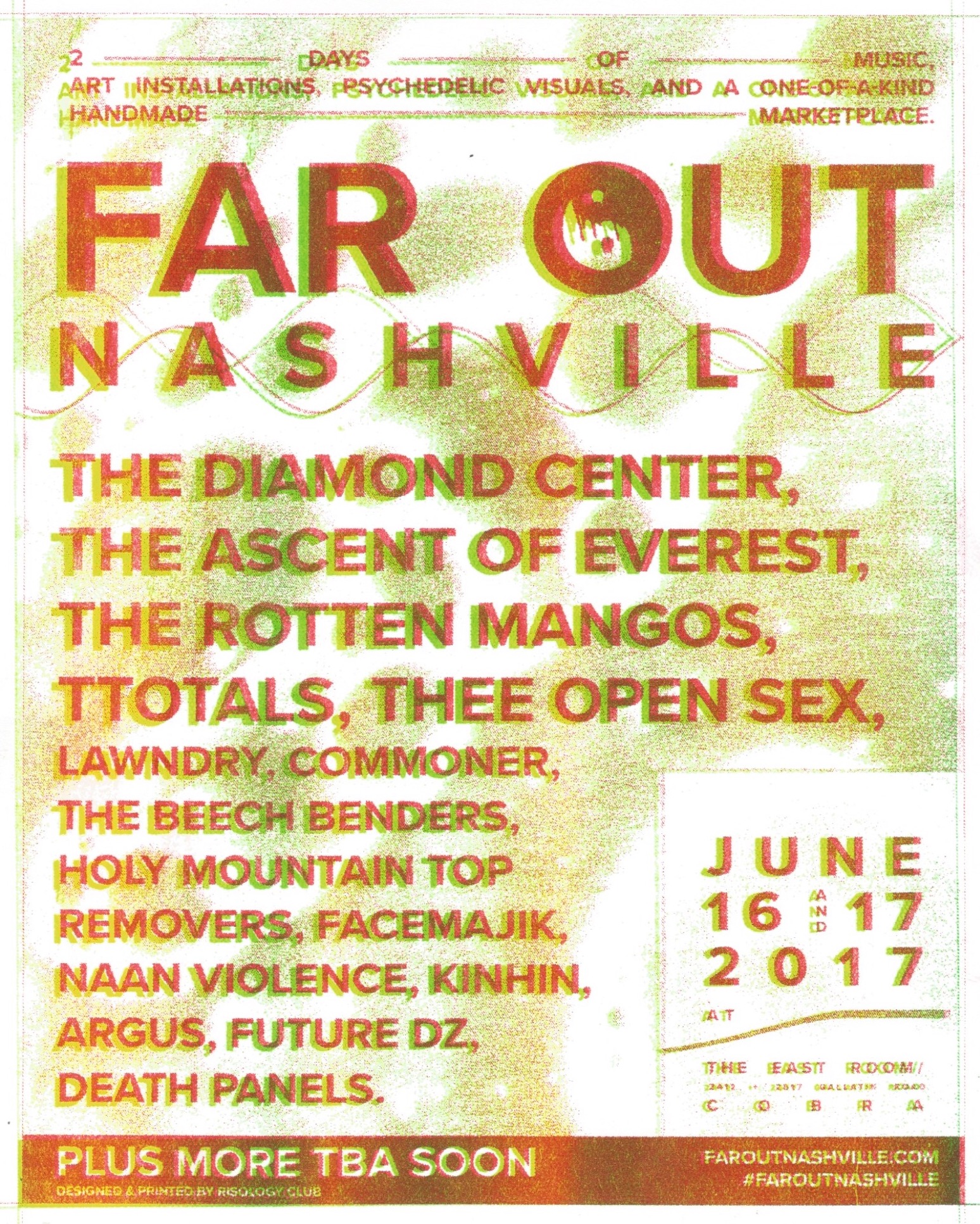 Flier designed & printed by RISOLOGY CLUB - Nashville, TN