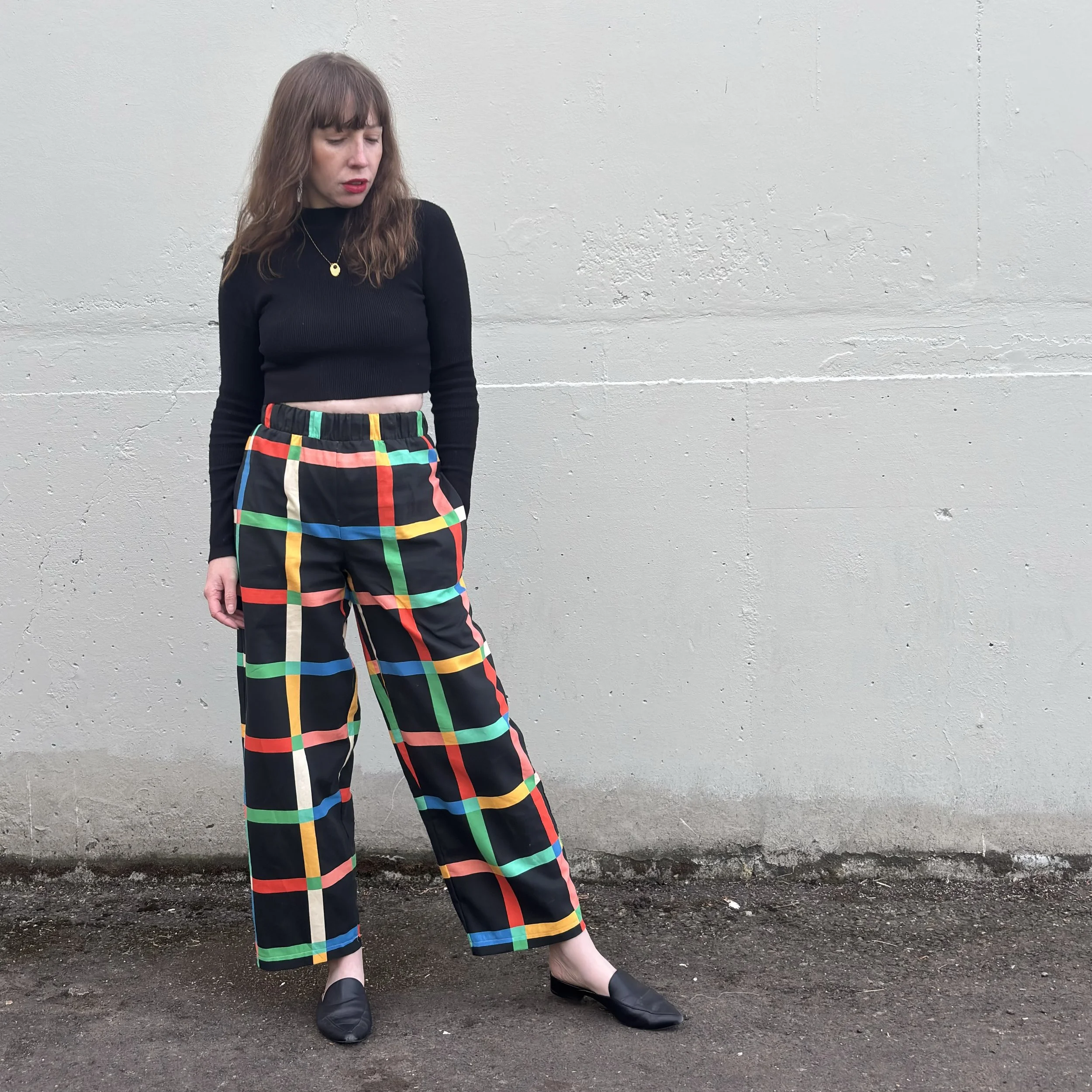 Stevie Pants - Windowpane Black