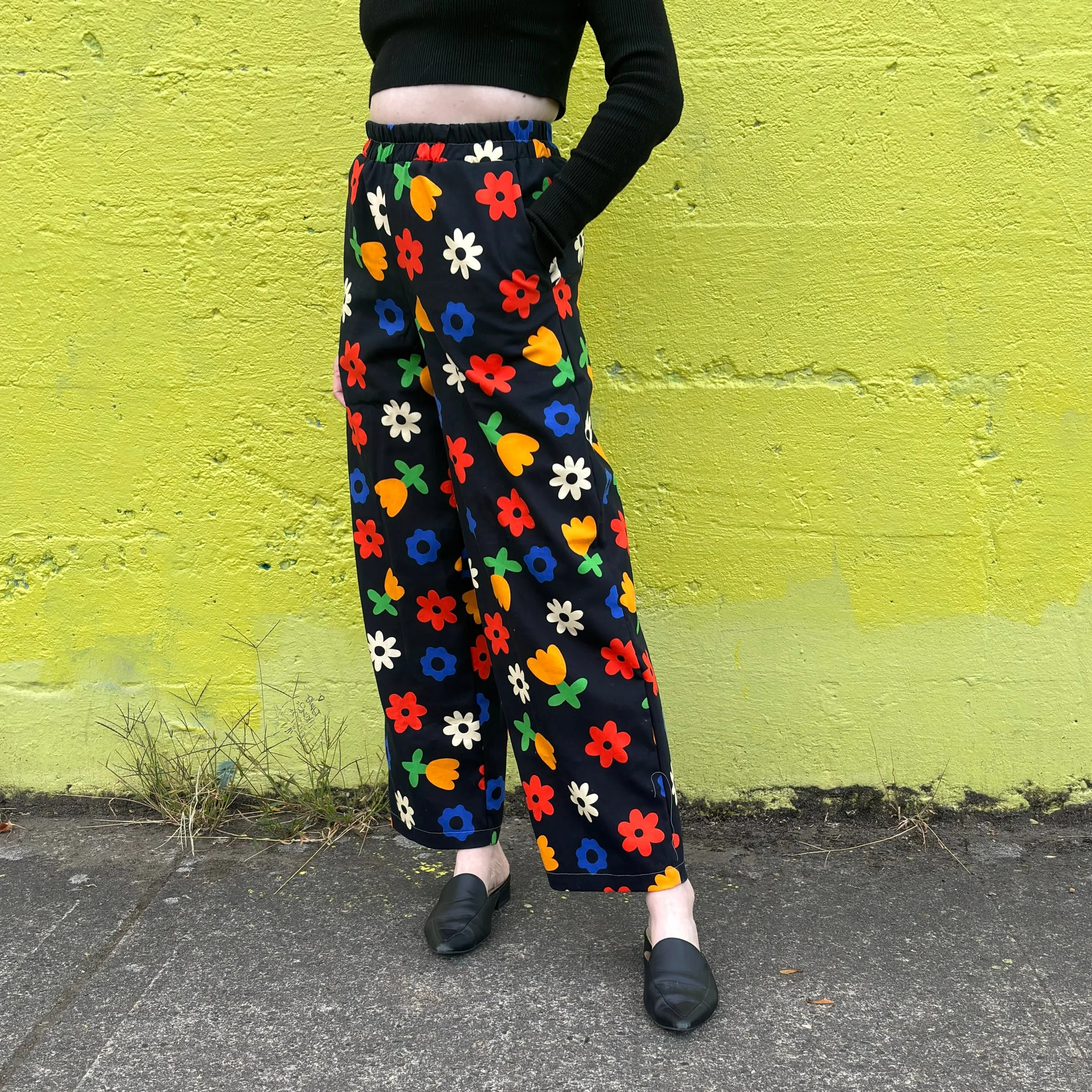 Stevie Pants - Floral Black