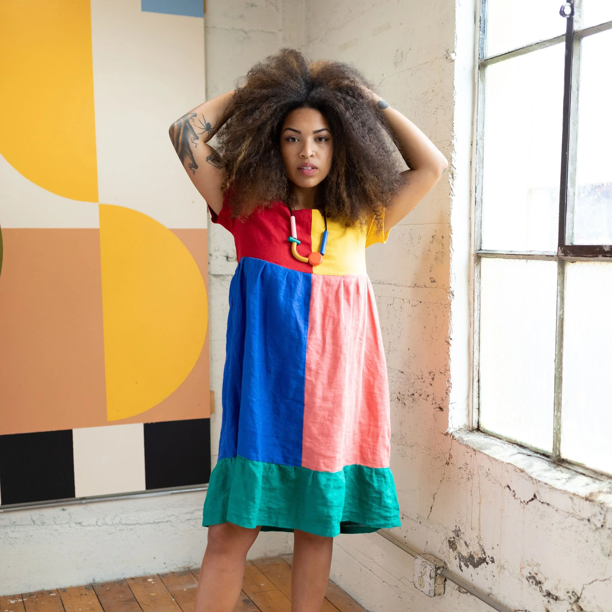 Billie Dress - Quilted Bold