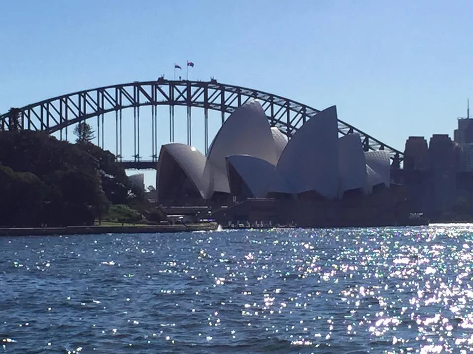OPERA HOUSE AND HARBOUR BRIDGE FROM THE ROYAL BOTANICAL GARDENS