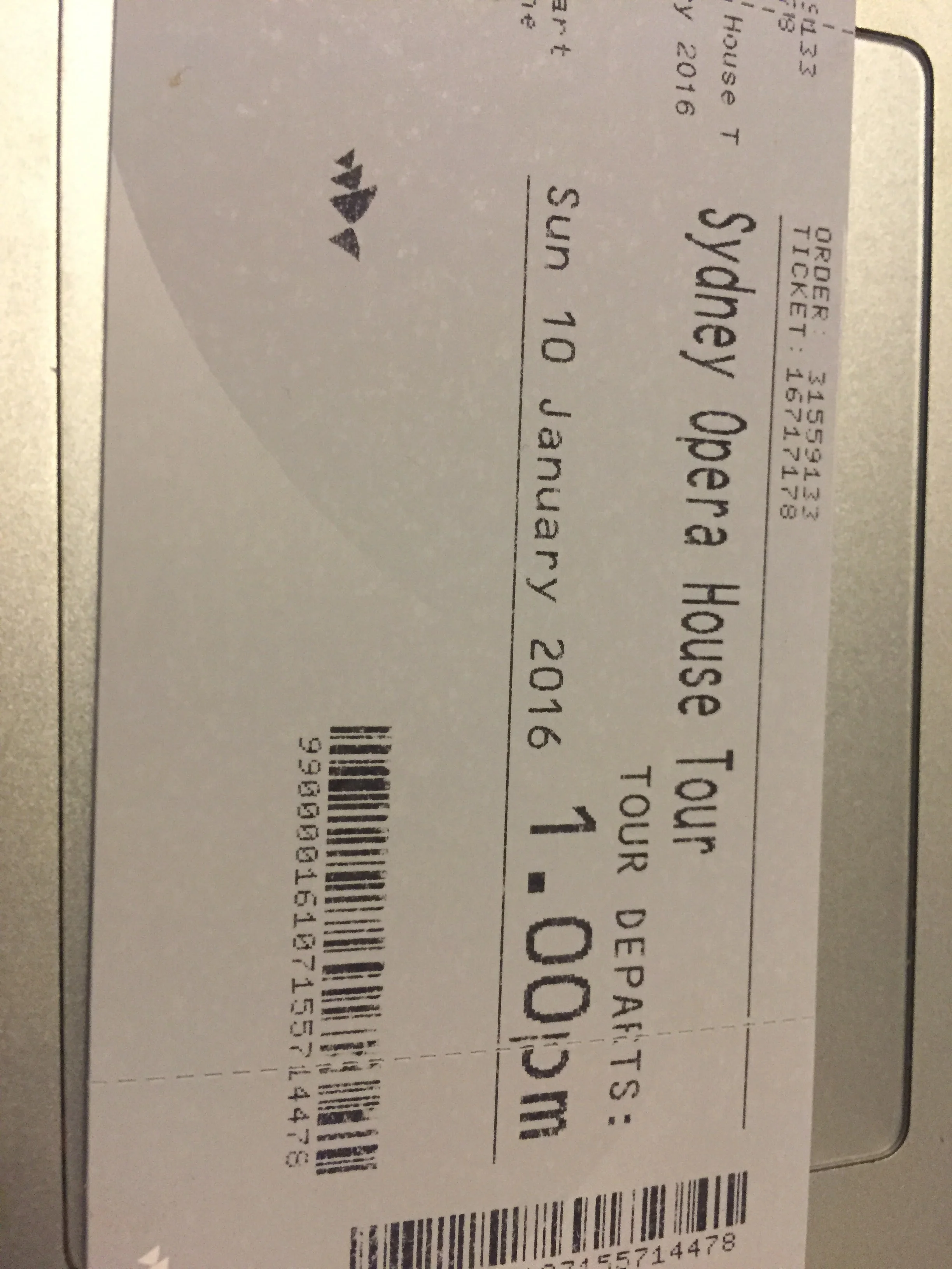 TICKETS TO THE SYDNEY OPERA HOUSE TOUR 