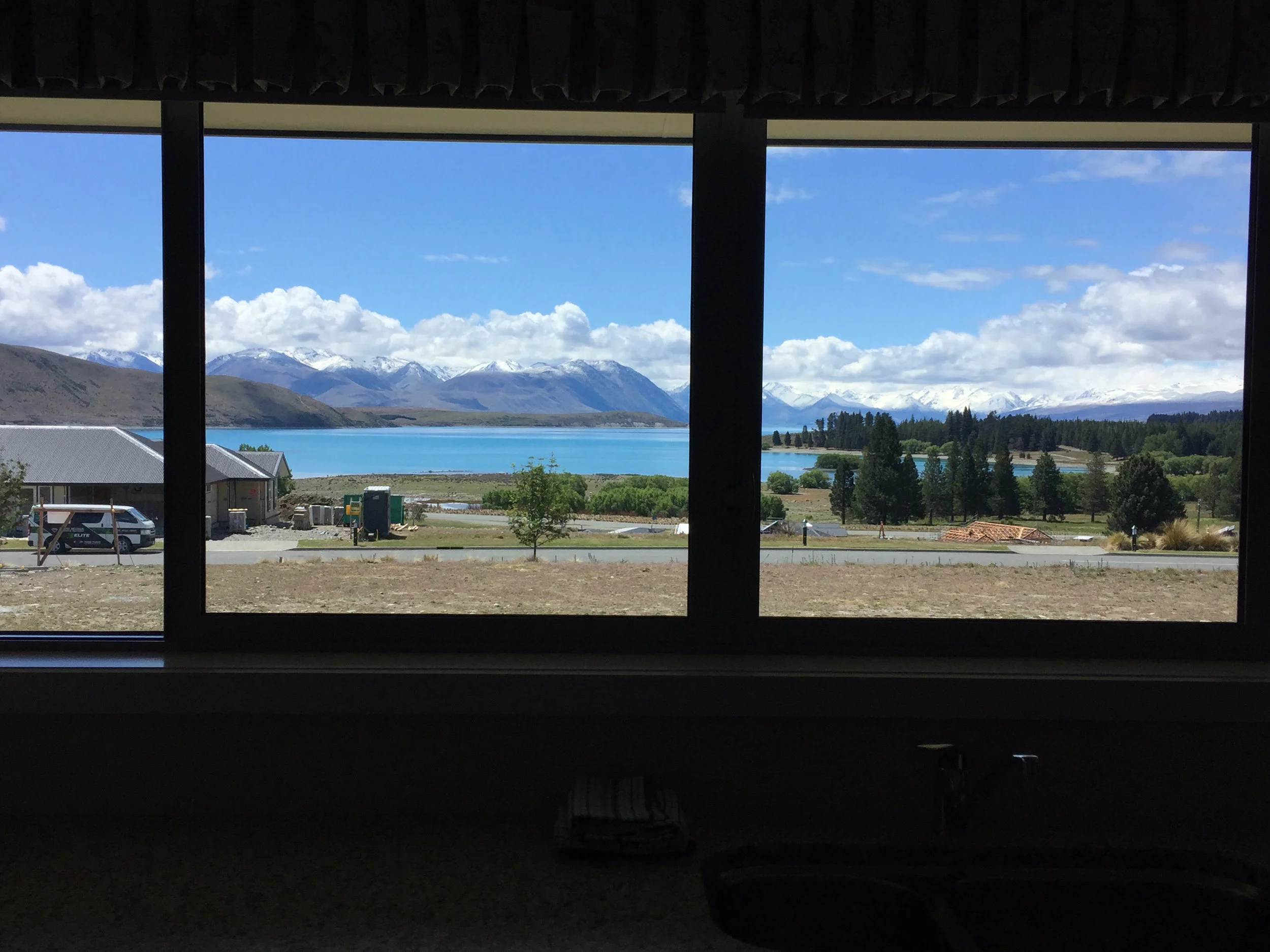 VIEW FROM OUR HOLIDAY HOME IN LAKE TEKAPO
