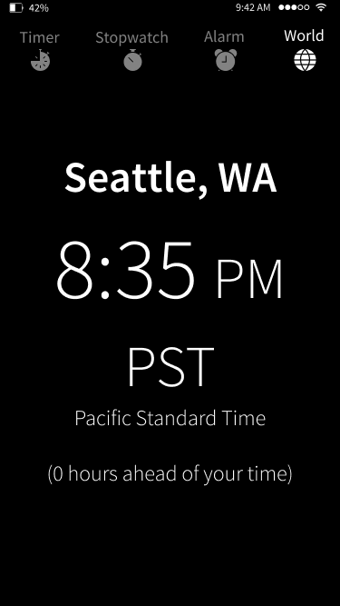 Digital view. To see the digital clock, tap on the Analog view once.