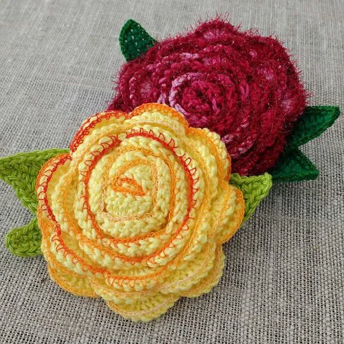 Pictured: Margaret Daszkiewicz's crochet roses
