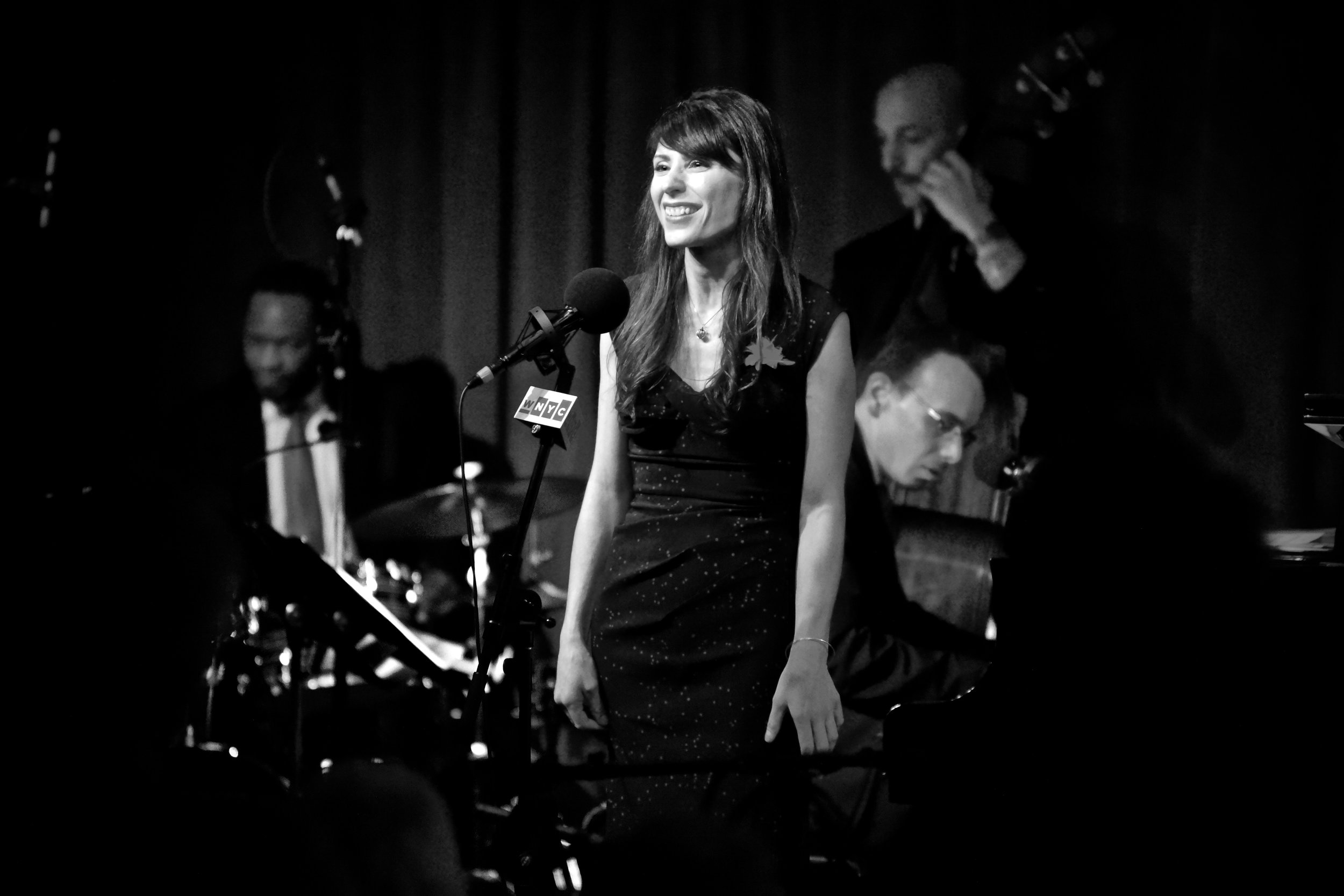 Jonathan Schwartz' 47th Annual Christmas show at Birdland, NYC (Marc McLean, Audra Mariel, Phil Palombi, Ted Firth) Photo Credit: Scott Kulok
