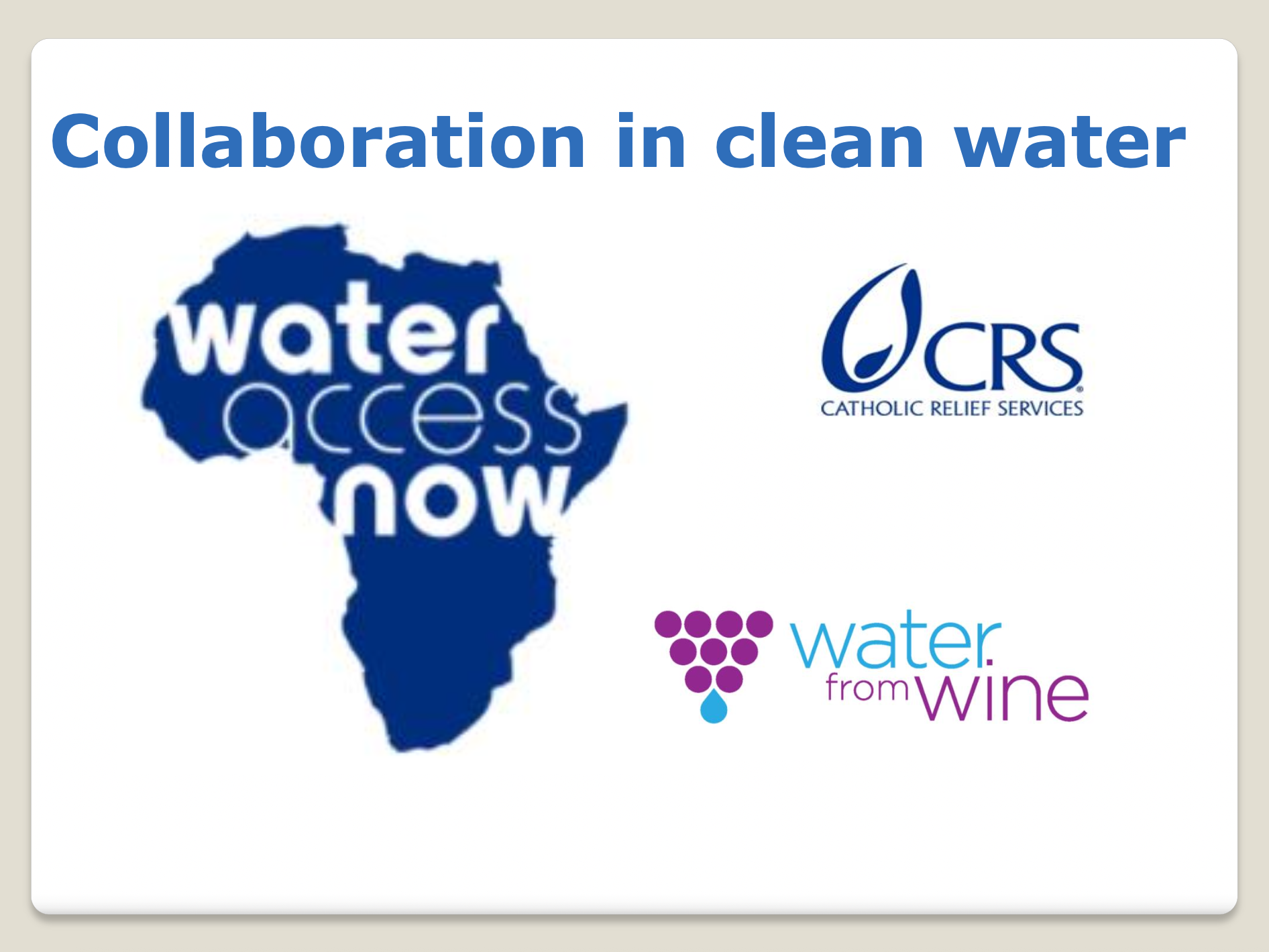 Collaboration In Clean Water