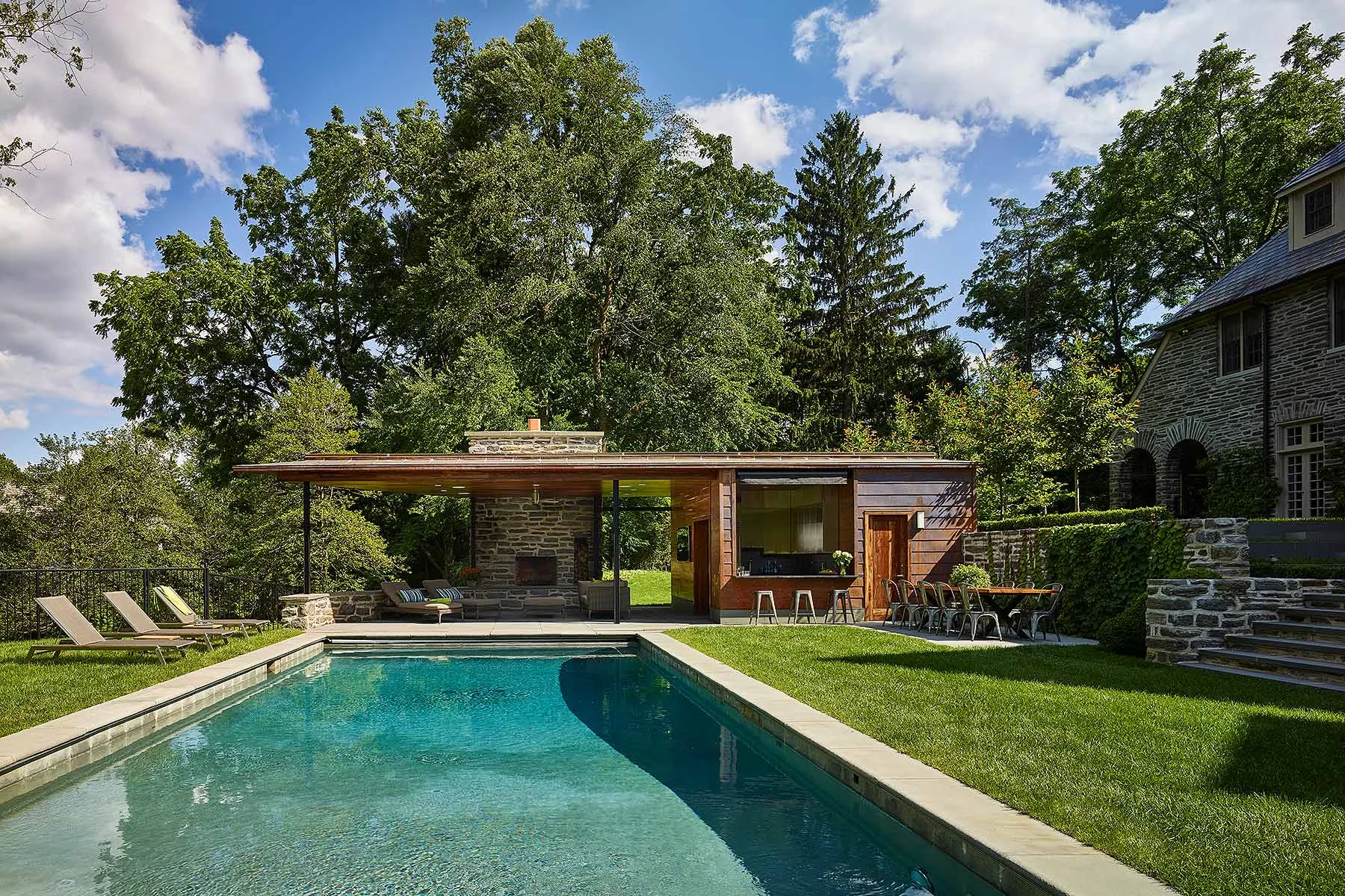 Private Pool House Wyant Architecture Villanova, PA