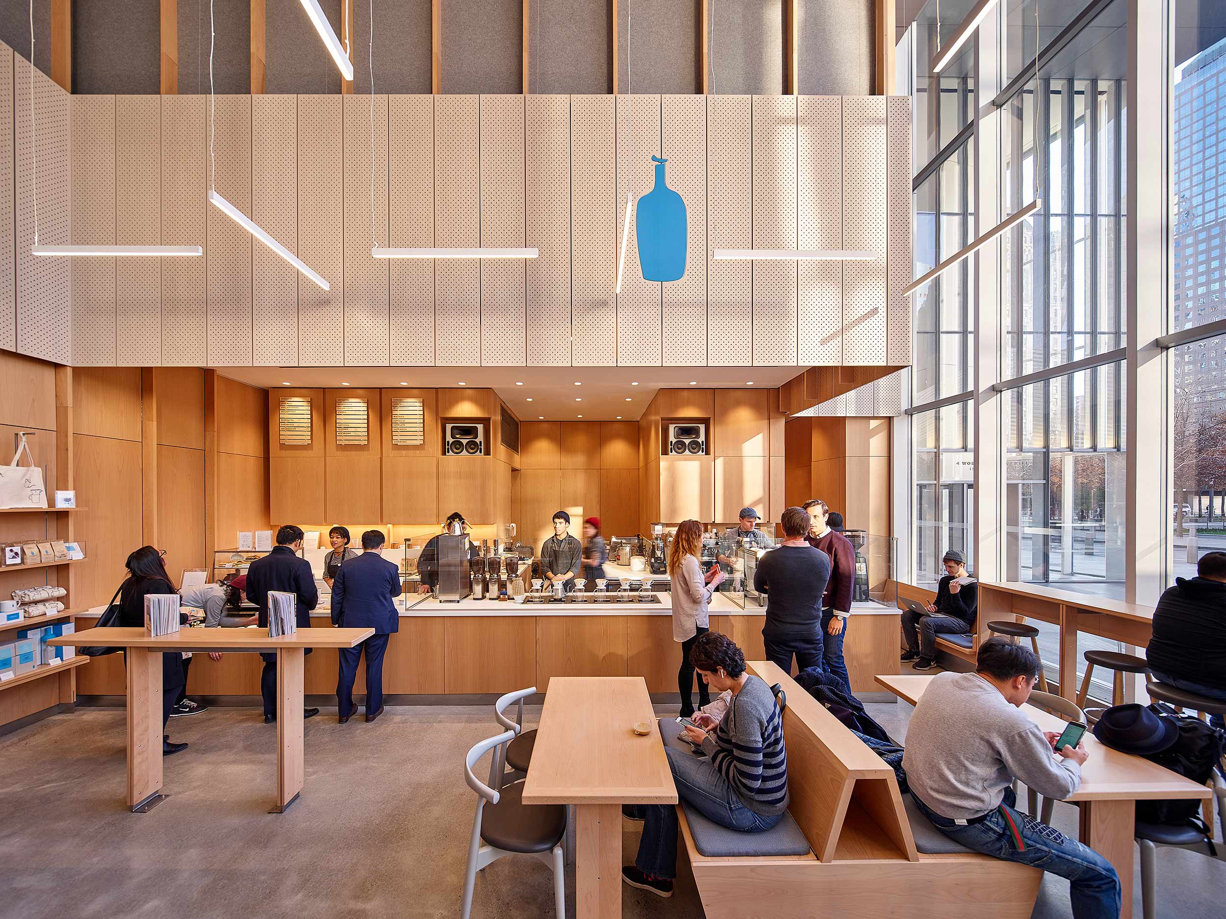  Blue Bottle Coffee, World Trade Center New York, NY Bohlin Cywinski Jackson See More in  Retail  
