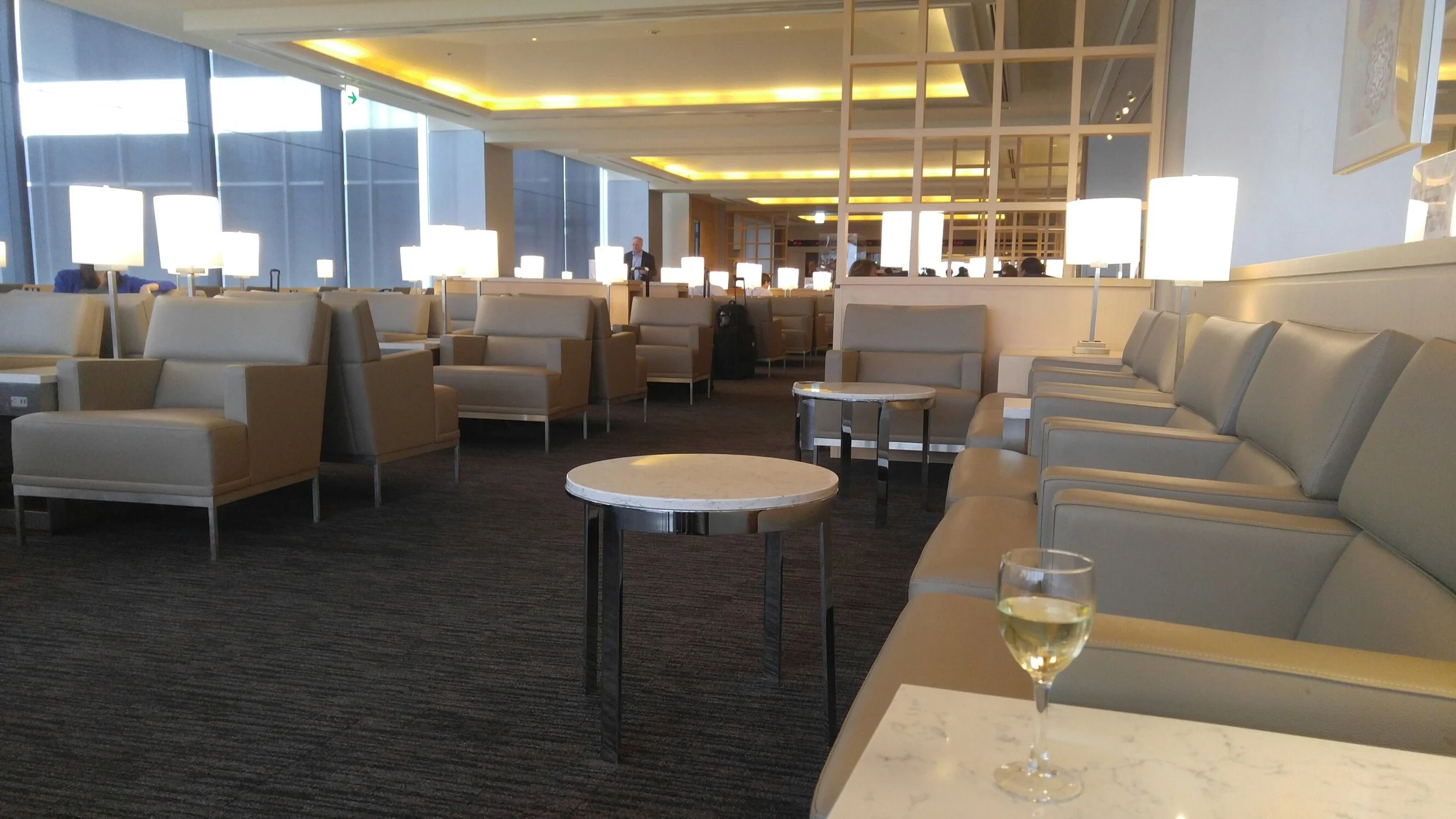  A nice glass of wine makes any flight delay go better.....