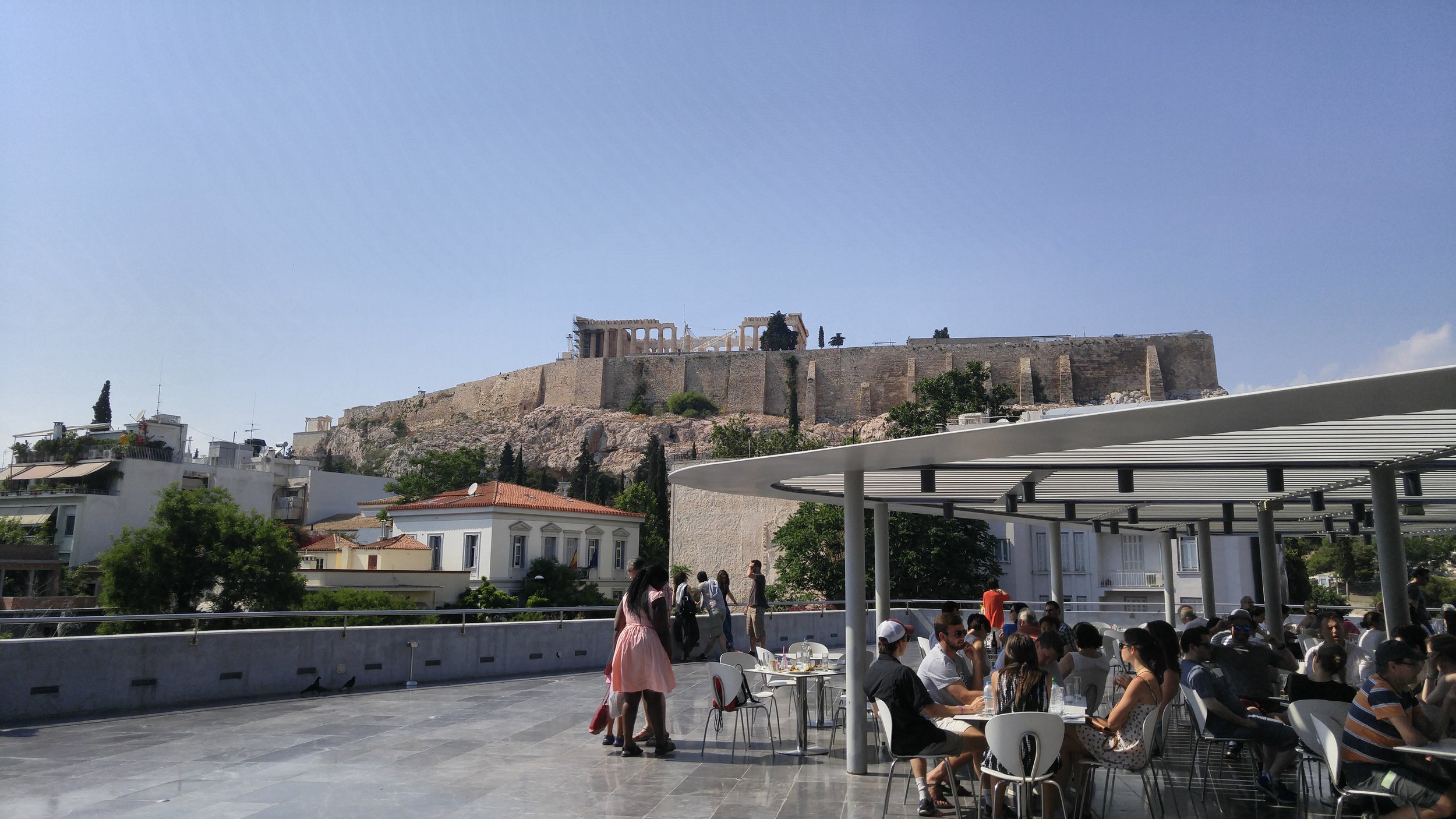 View from cafe at the Acropolis Museum