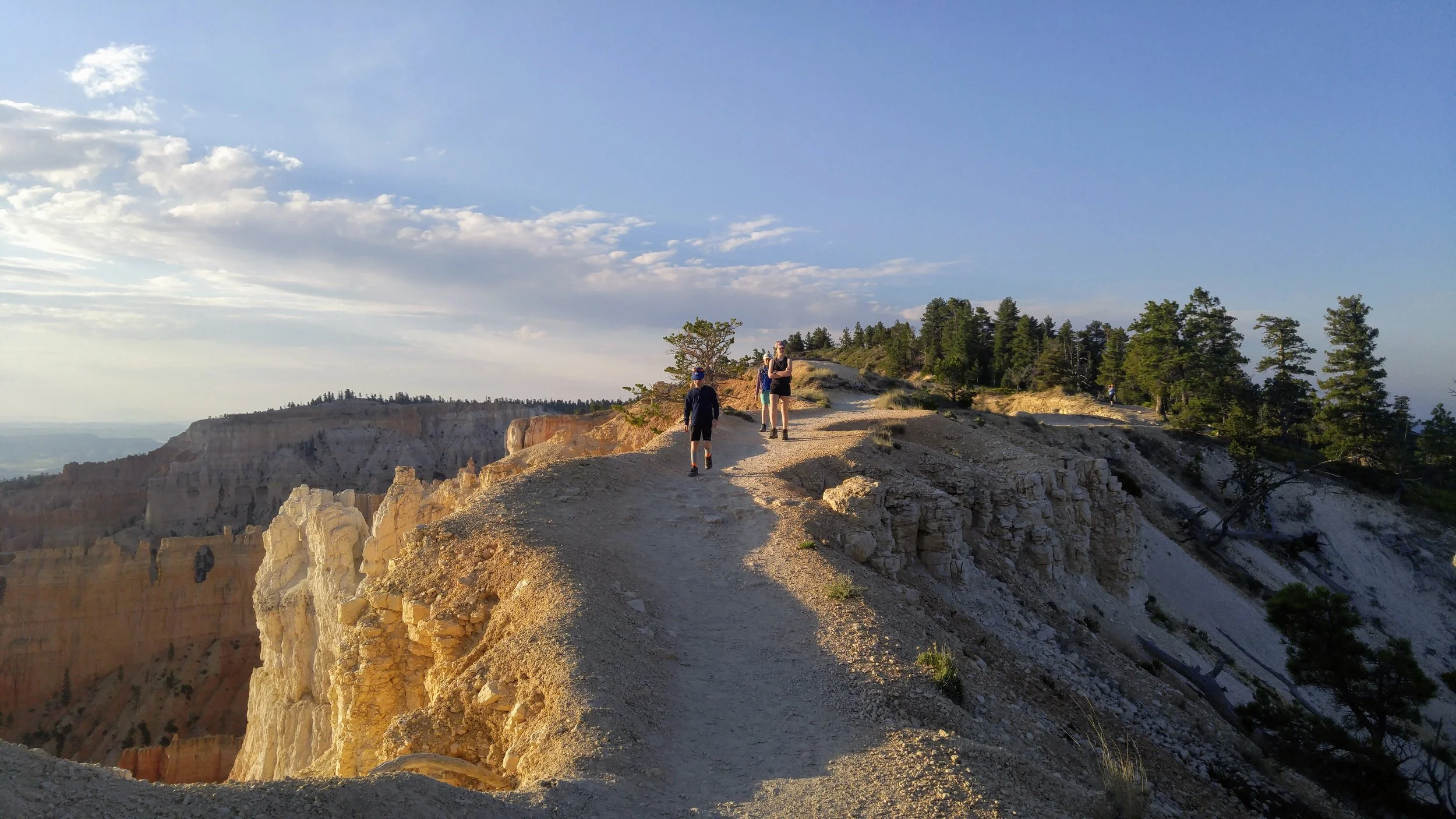 This was by far the scariest section of the Rim Trail and it was pretty short. The rest of the trail was set back more from the edge. 