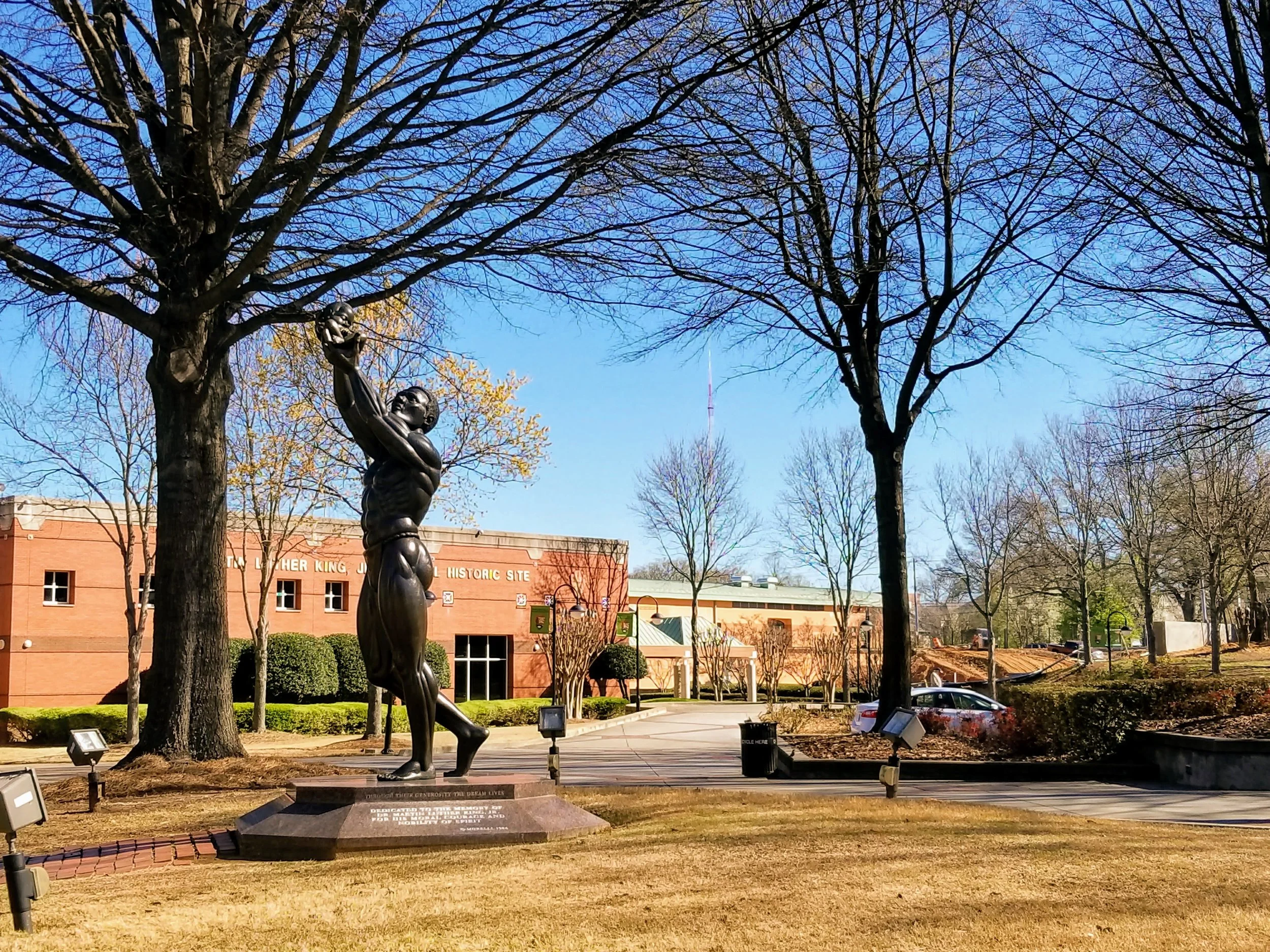Outside the Visitor Center of the Martin Luther King Jr. National Historic Park