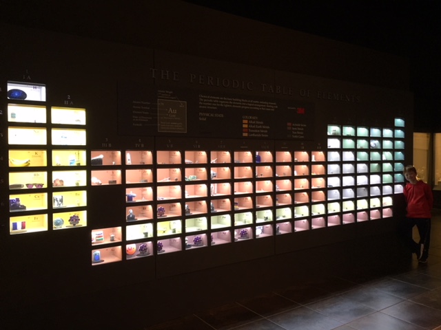 This super cool periodic table had examples of each element, what it was used for, or a picture of who discovered it. We spent a lot of time looking at each box.