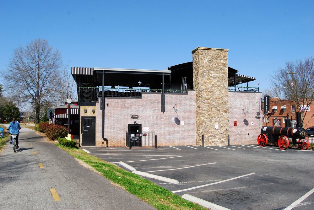 Whistle Stop Cafe as seen from the bike trail.