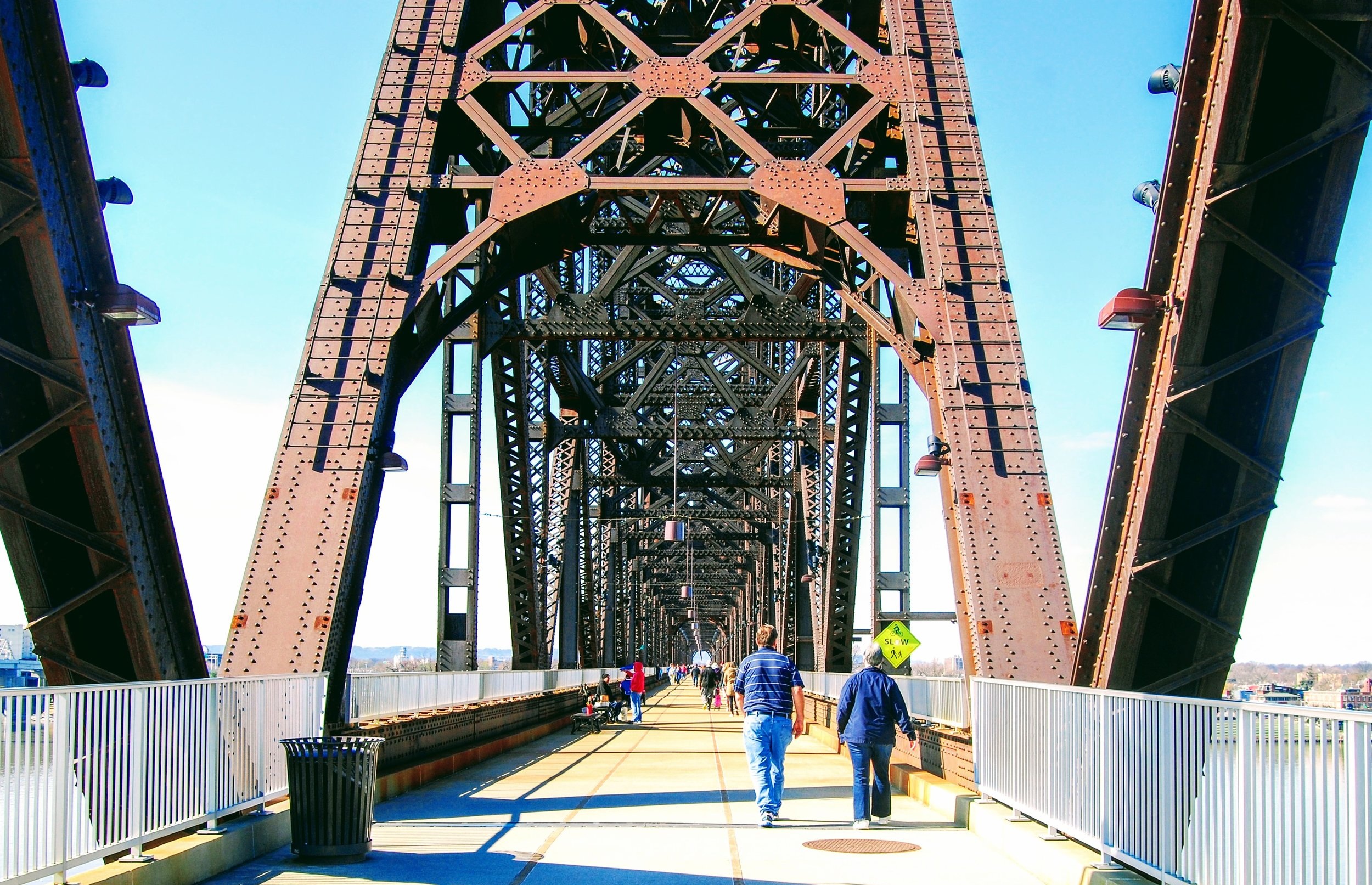 Walking across the Big Four Bridge