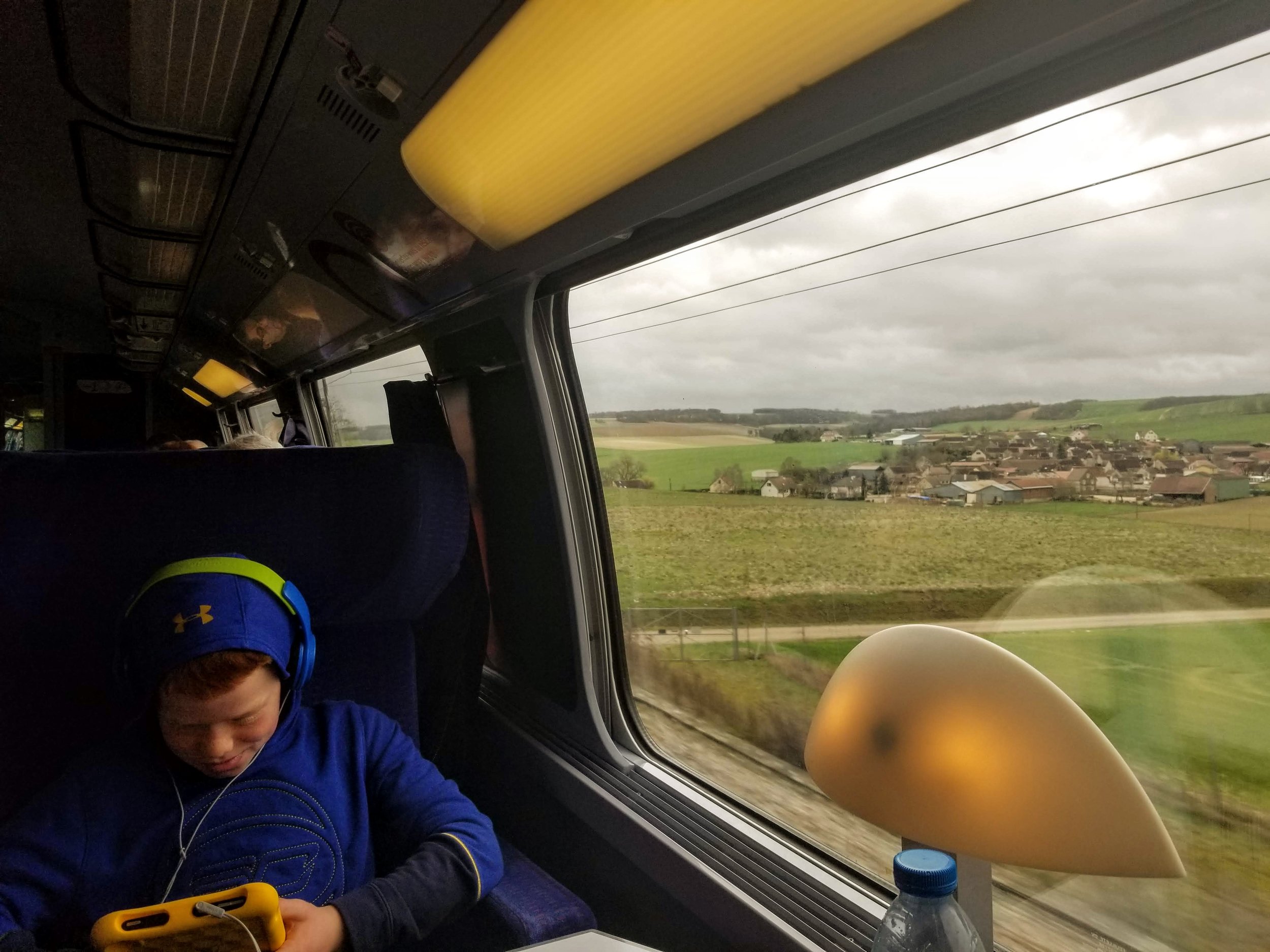 Love the views of the French countryside from a TGV