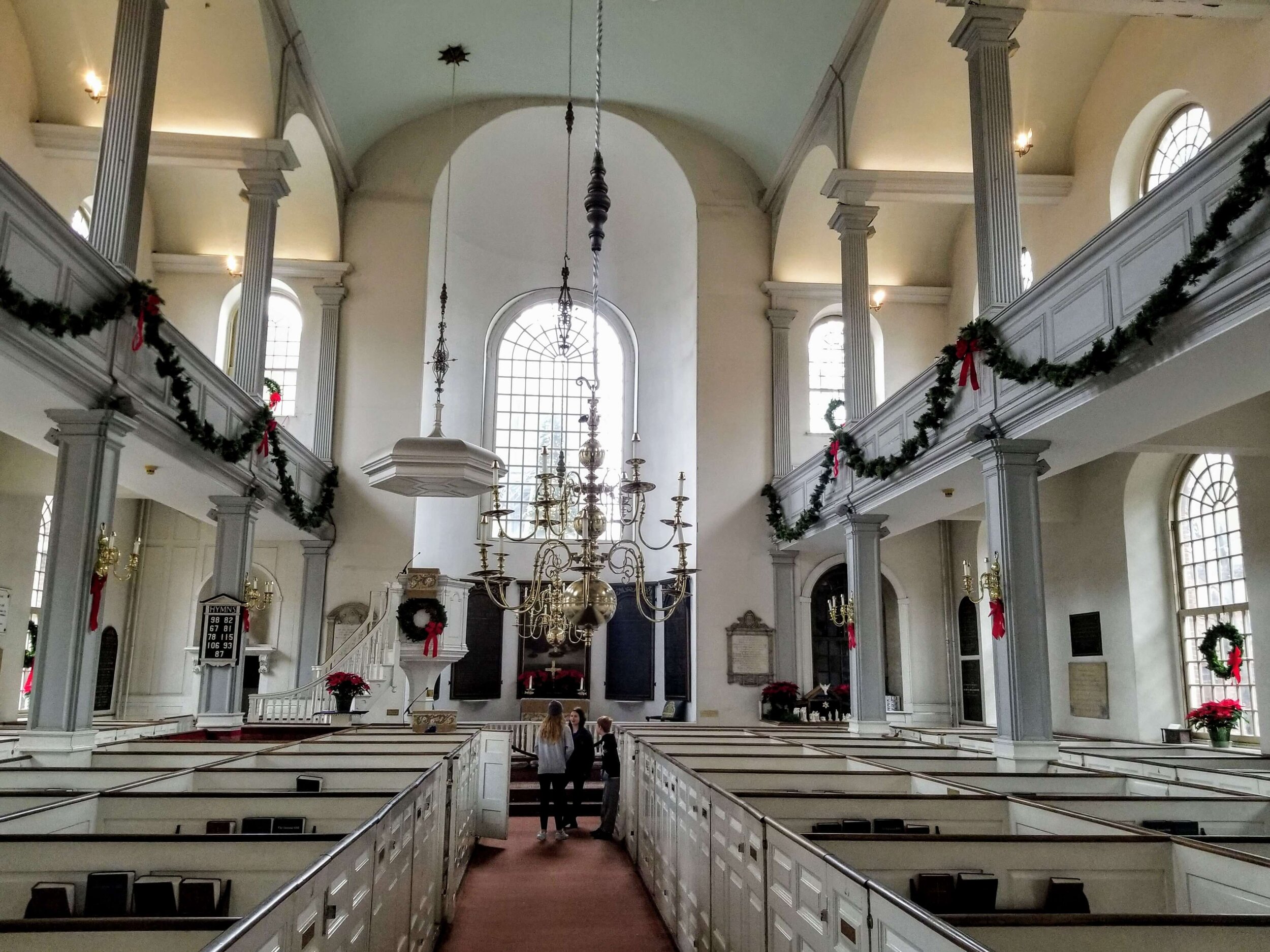  Inside Old North Church, notice we are the only ones so we had the docent all to ourselves 