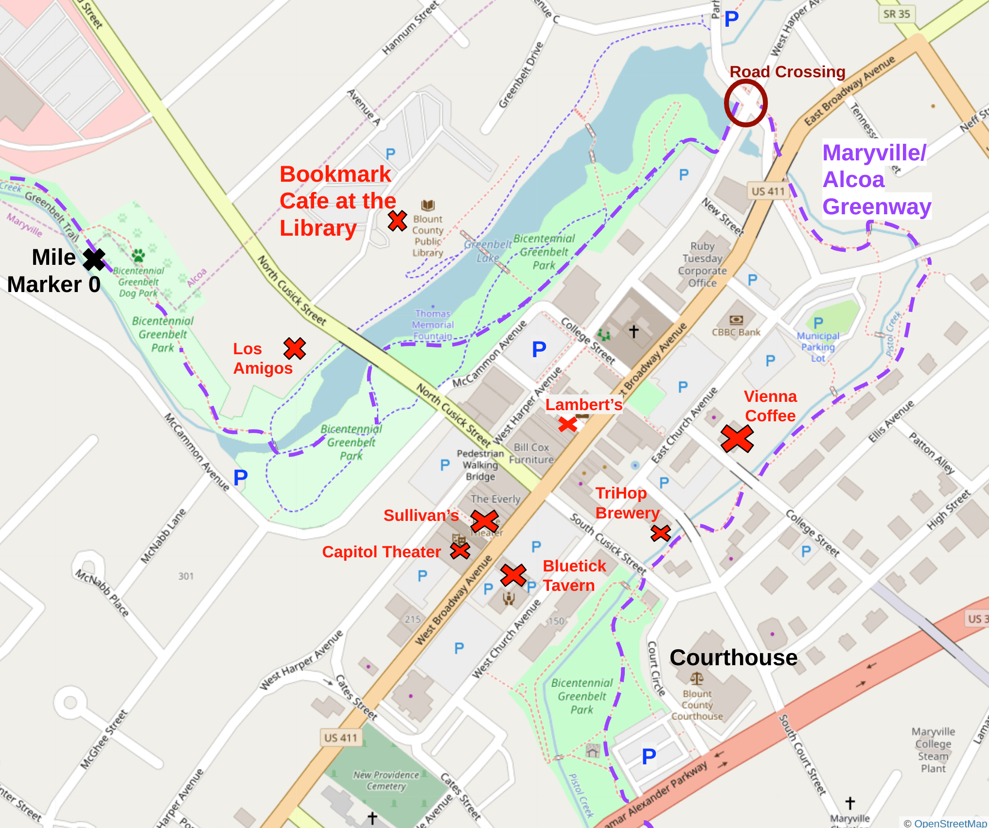 Maryville Tn Lake Map - Map Restaurants Downtown Maryville