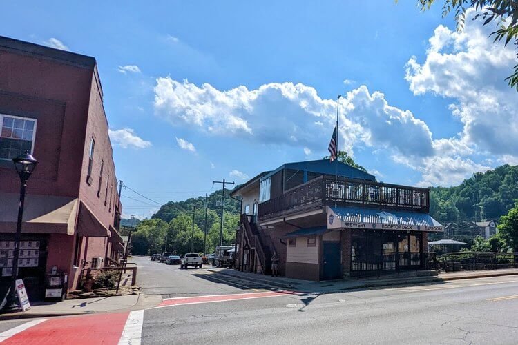 Definitely check out the upper deck of Mountain Layers Brewery. The rice wagon is permanently parked behind the building.