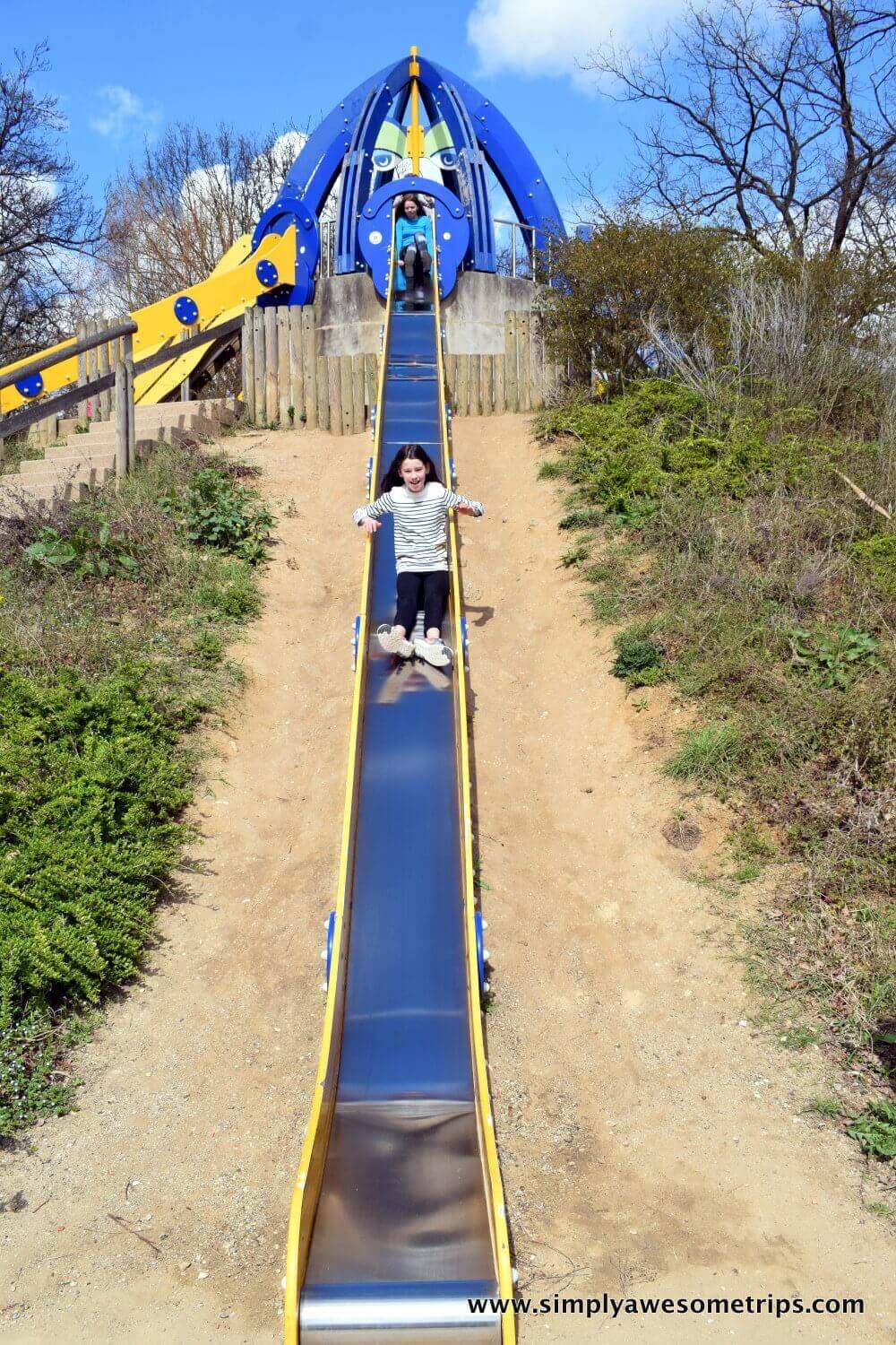 The super slide at Parc de Floral