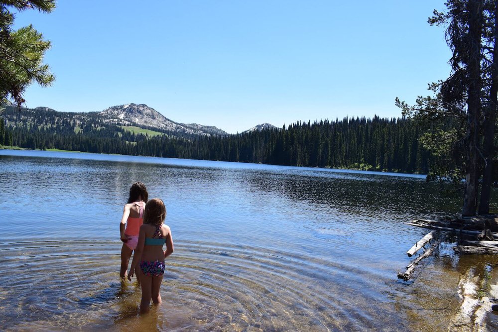 Cooling off in Boulder Lake