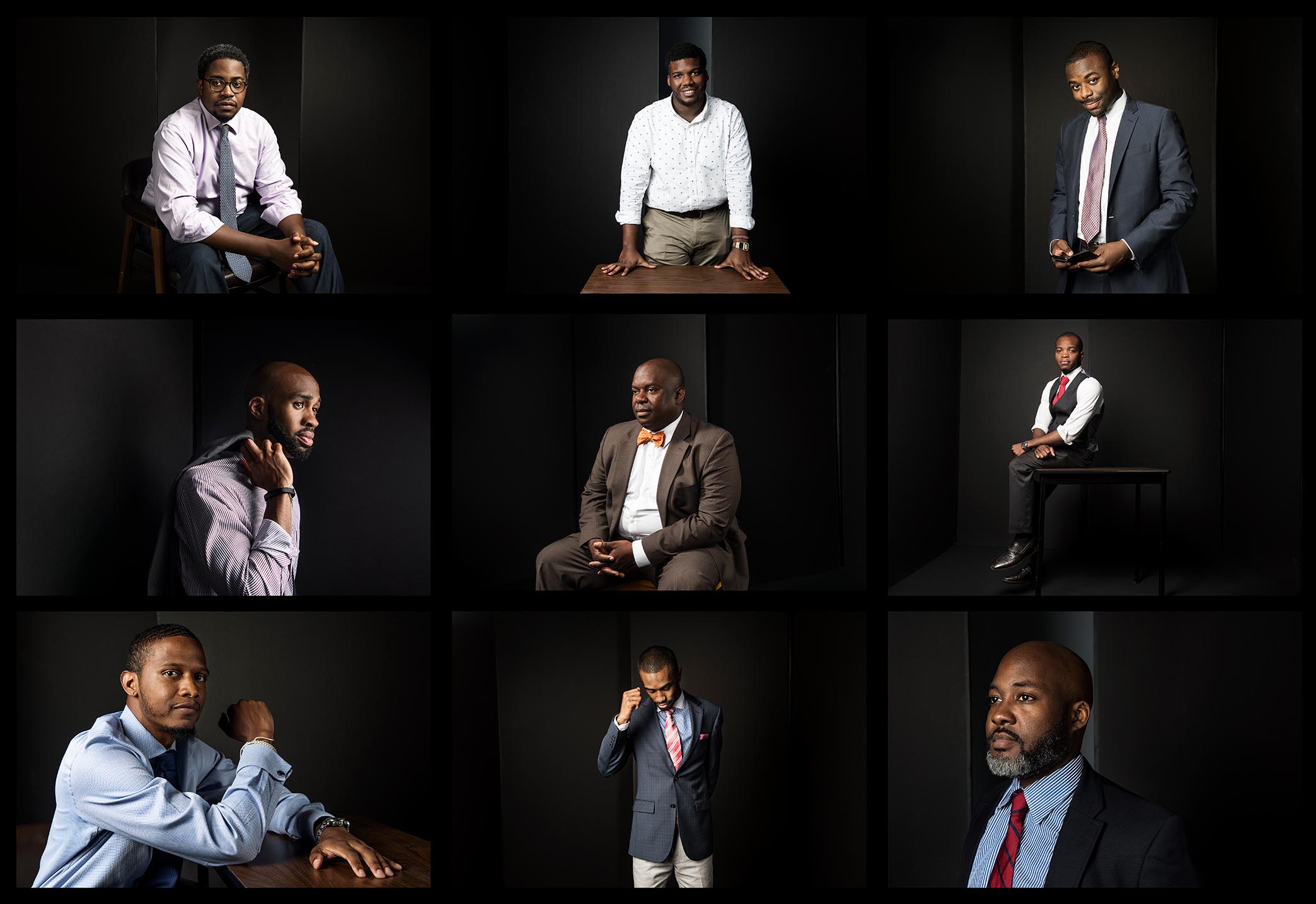   Men of Color   Driven by my desire to document lived experiences of men of color, my subjects discussed the need for inclusion, a strong work ethic and the ability to overcome racial stereotypes. Though their ranks have grown in the past year, the 