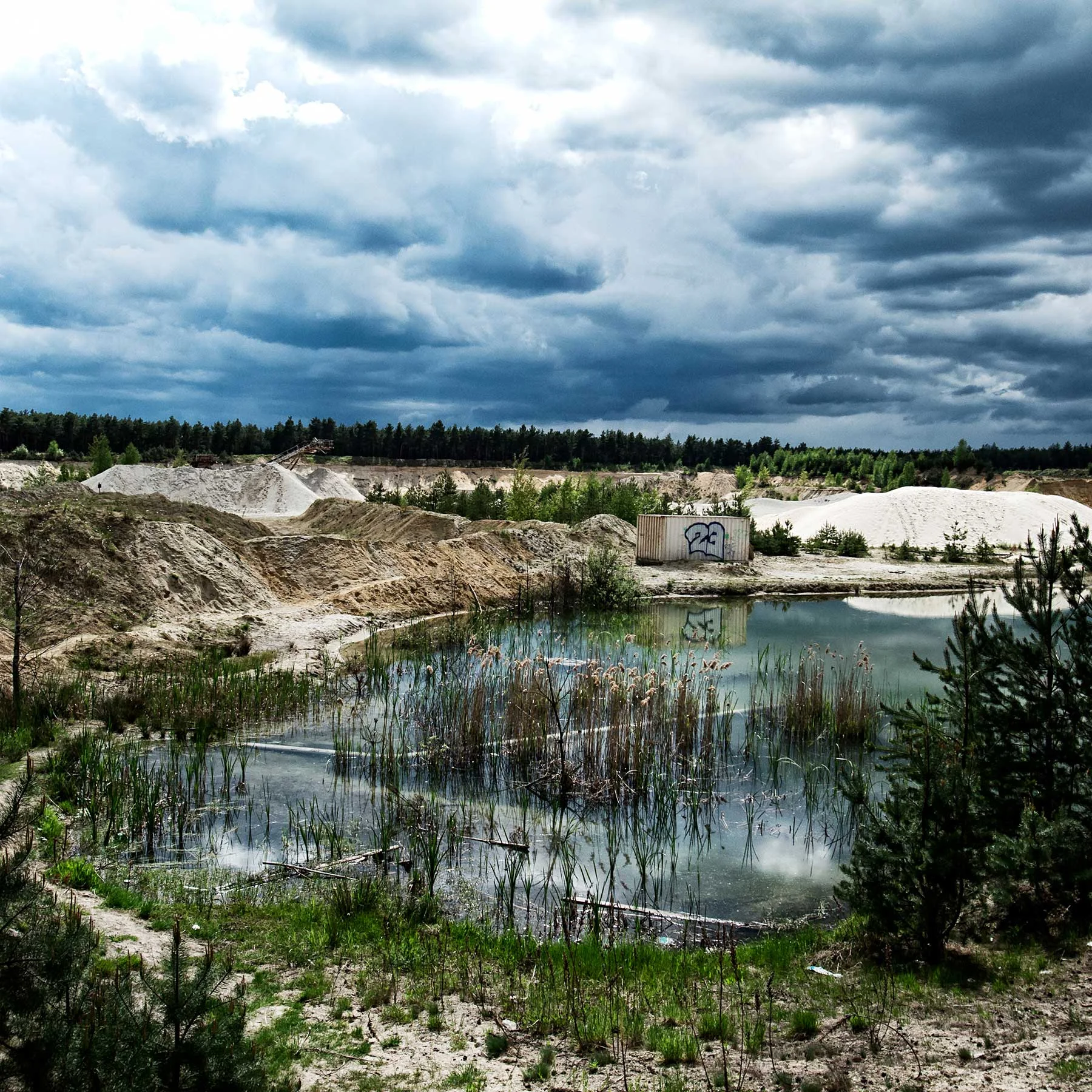 Abandoned mining quarry.