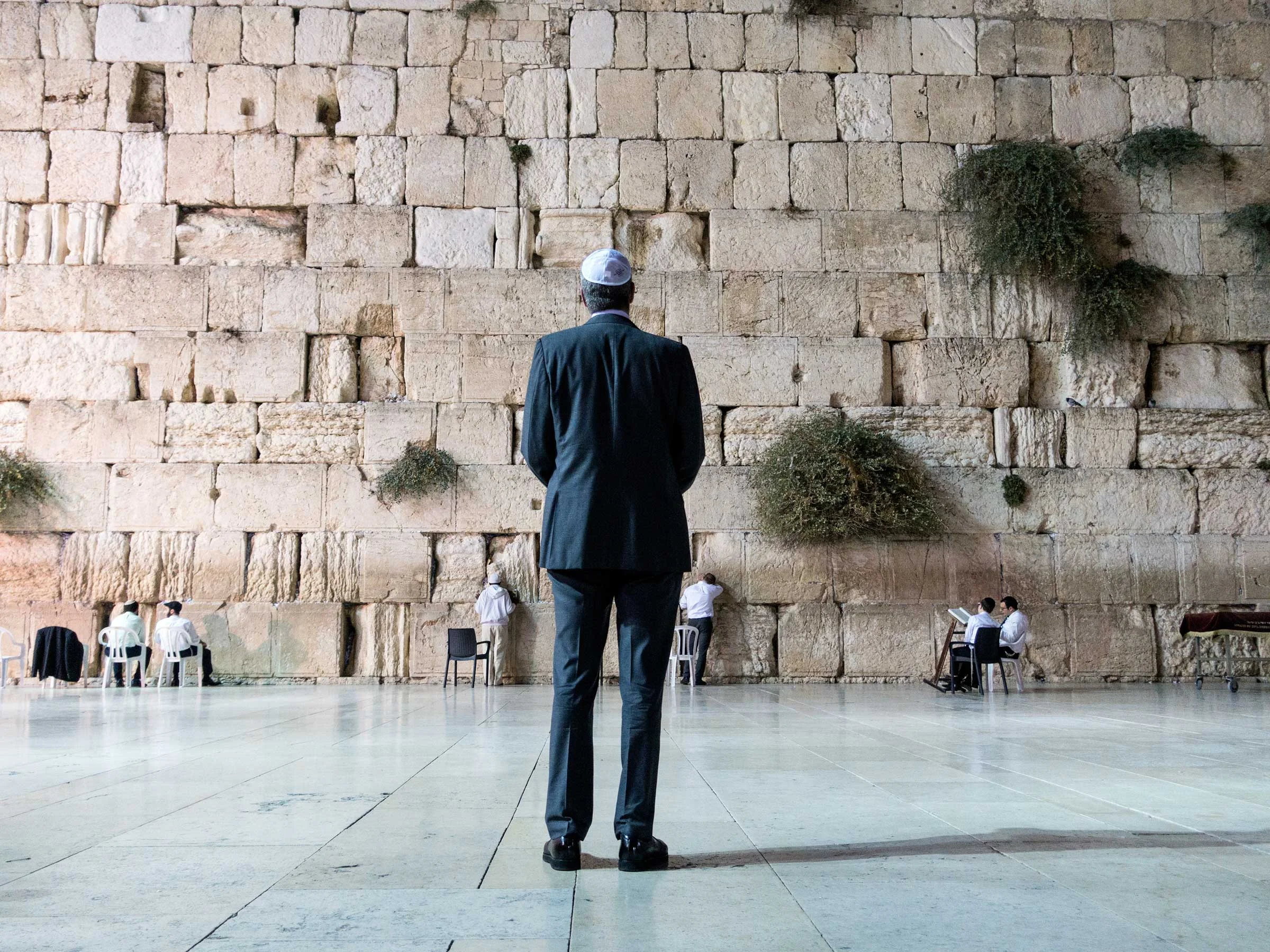 Moment of silence at the Western Wall in Jeresulem, Israel. 